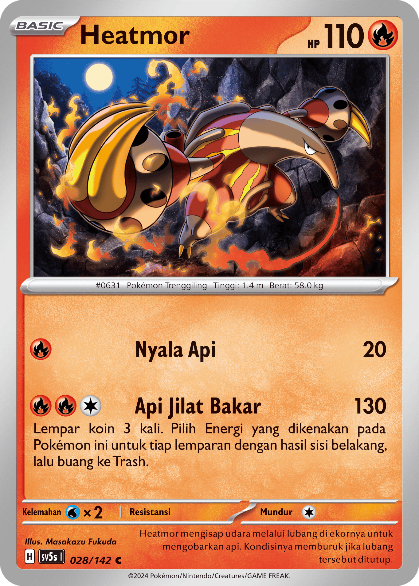 Heatmor 028 — Paradoks Andalan (Indonesian Pokémon TCG card)
