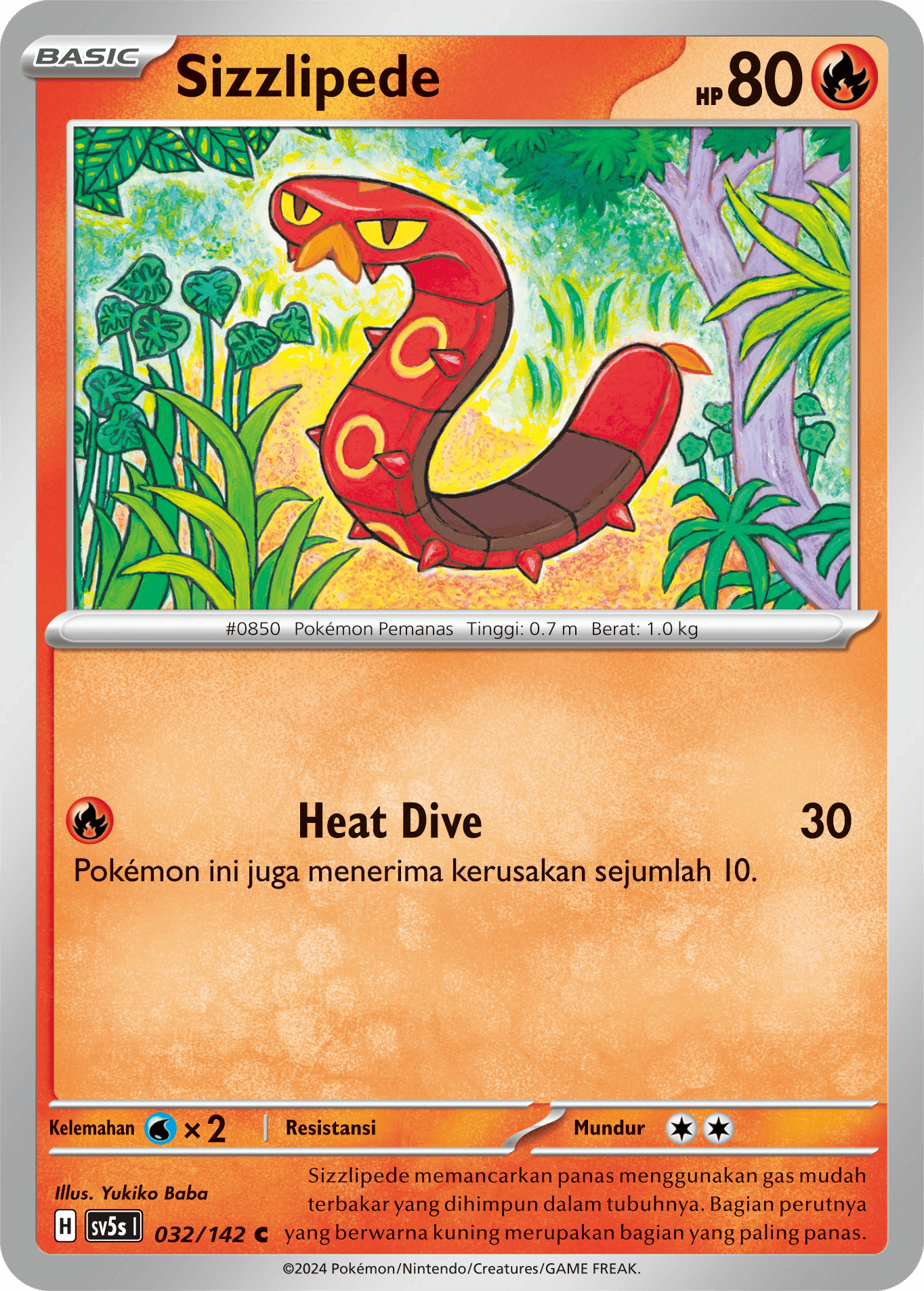 Sizzlipede 032 — Paradoks Andalan (Indonesian Pokémon TCG card)