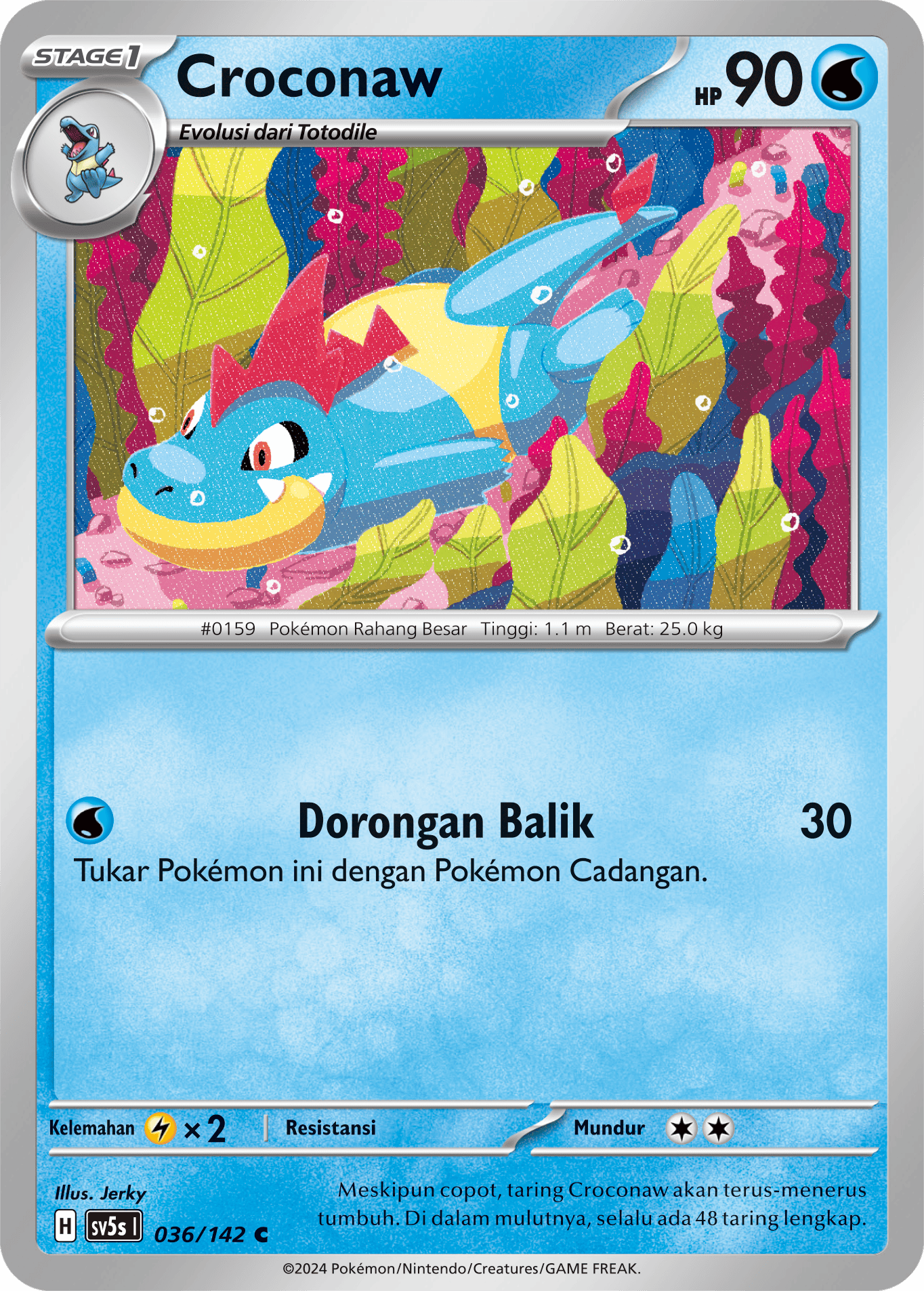 Croconaw 036 — Paradoks Andalan (Indonesian Pokémon TCG card)