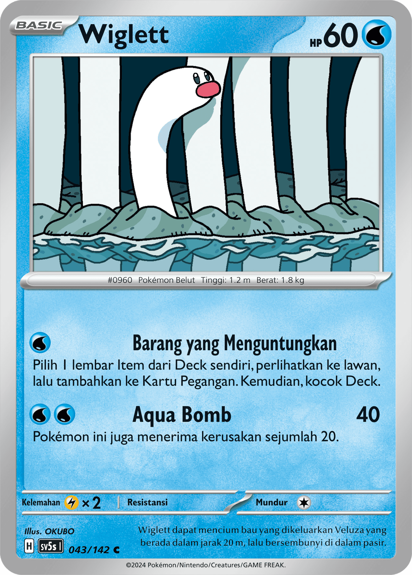 Wiglett 043 — Paradoks Andalan (Indonesian Pokémon TCG card)