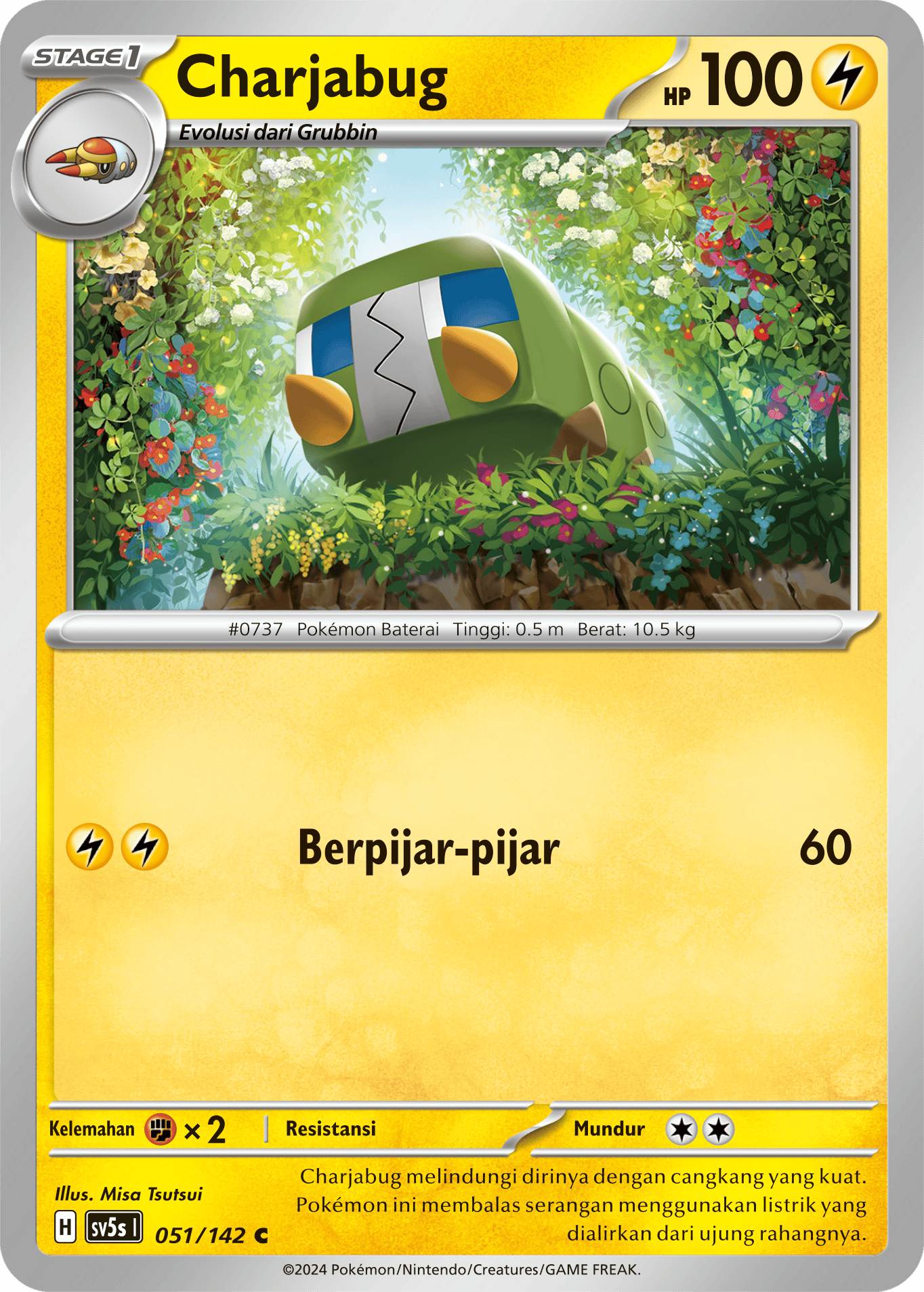 Charjabug 051 — Paradoks Andalan (Indonesian Pokémon TCG card)