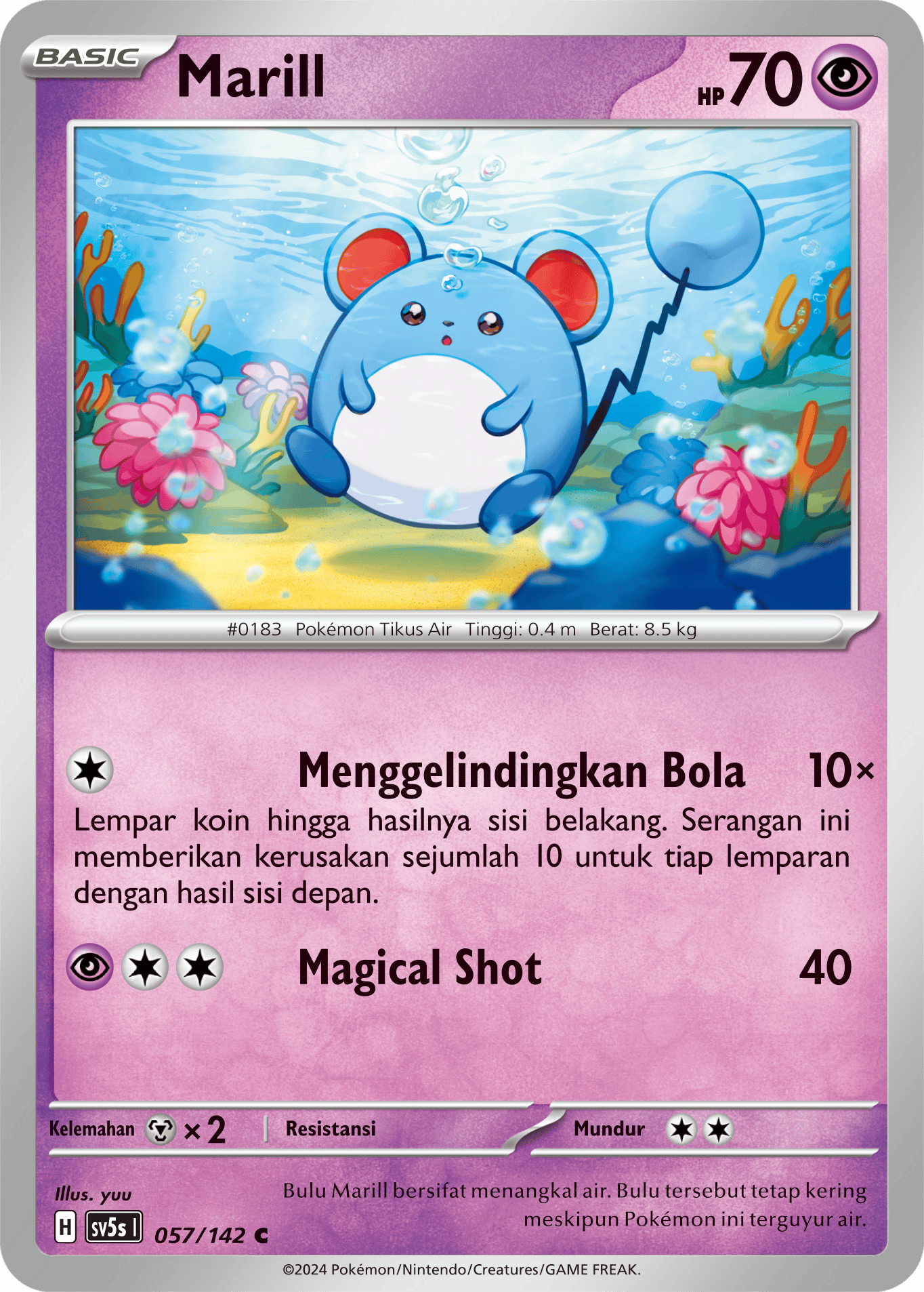 Marill 057 — Paradoks Andalan (Indonesian Pokémon TCG card)