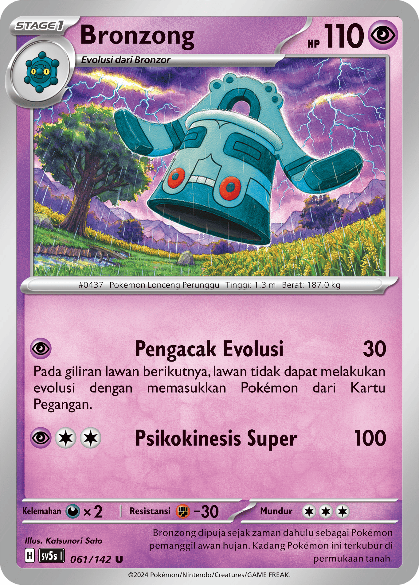 Bronzong 061 — Paradoks Andalan (Indonesian Pokémon TCG card)