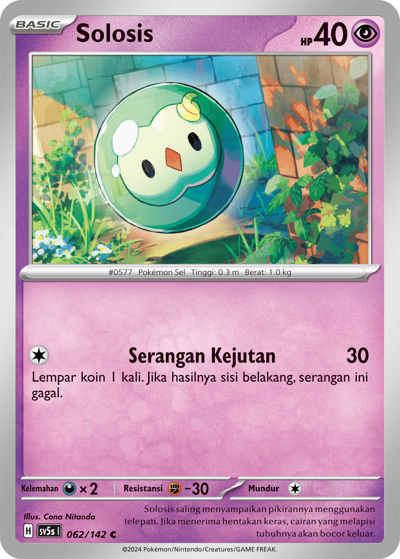 Solosis 062 — Paradoks Andalan (Indonesian Pokémon TCG card)