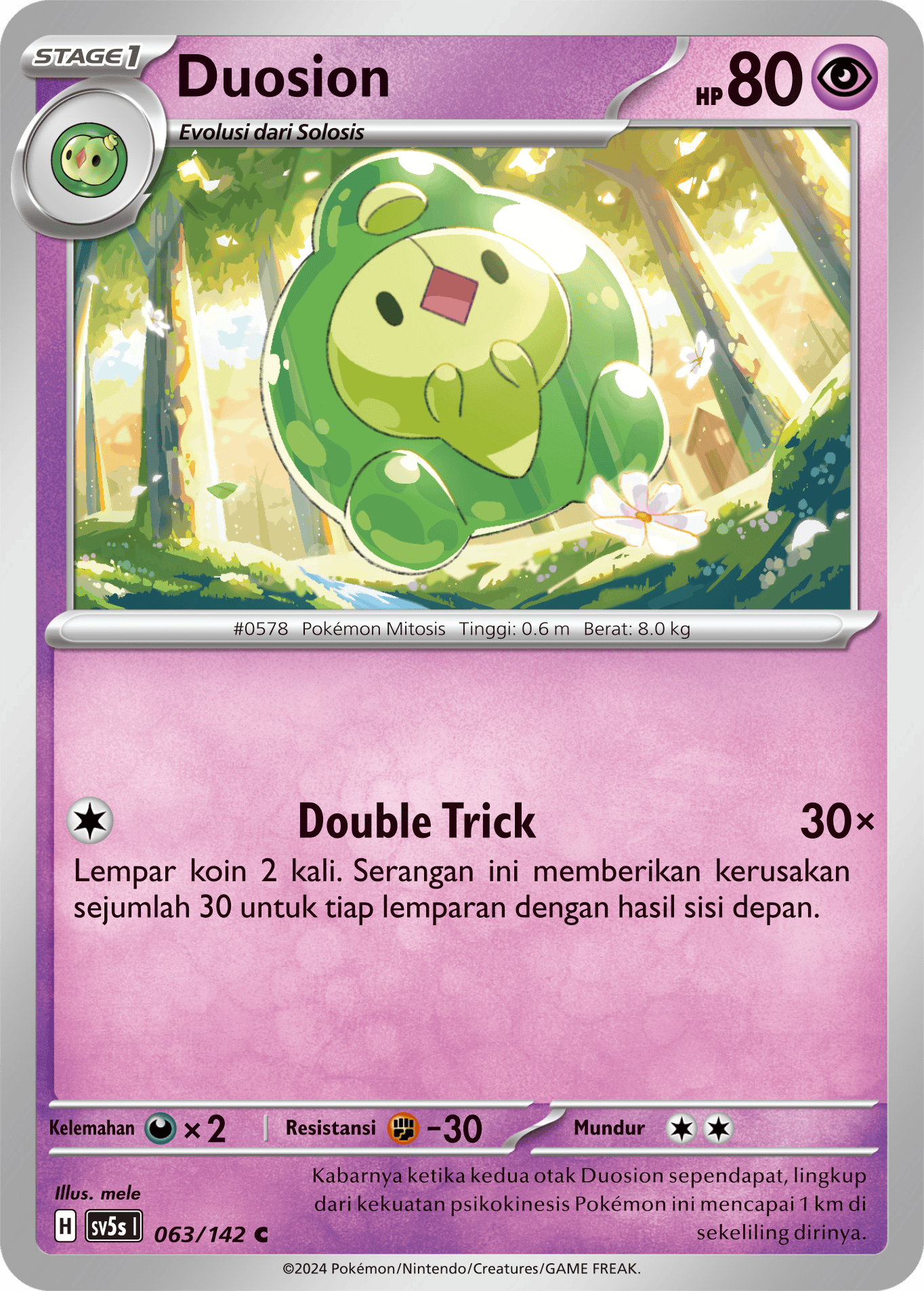 Duosion 063 — Paradoks Andalan (Indonesian Pokémon TCG card)