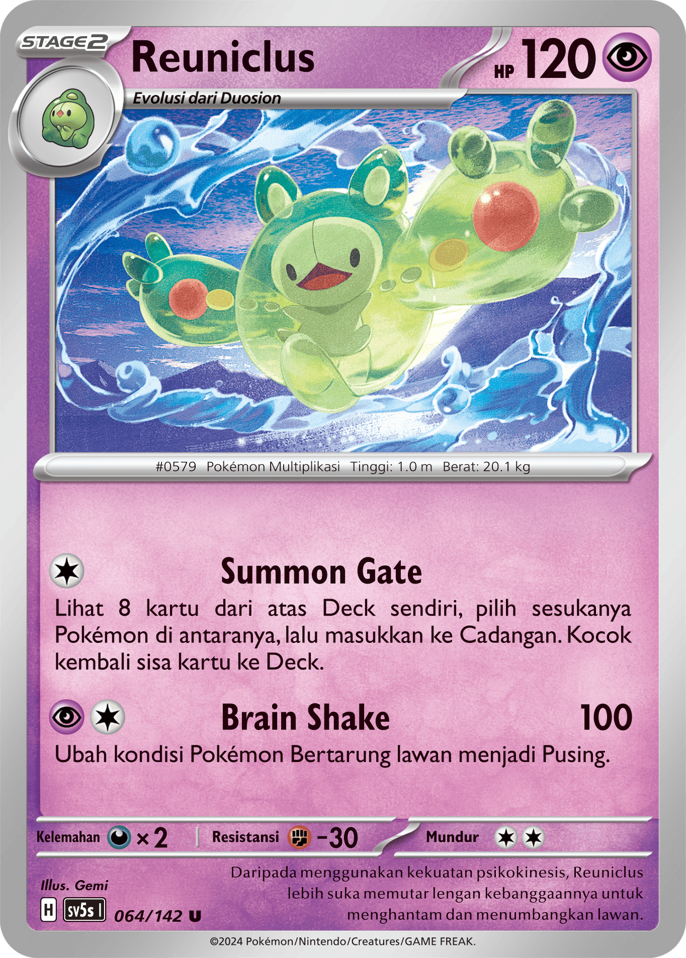 Reuniclus 064 — Paradoks Andalan (Indonesian Pokémon TCG card)