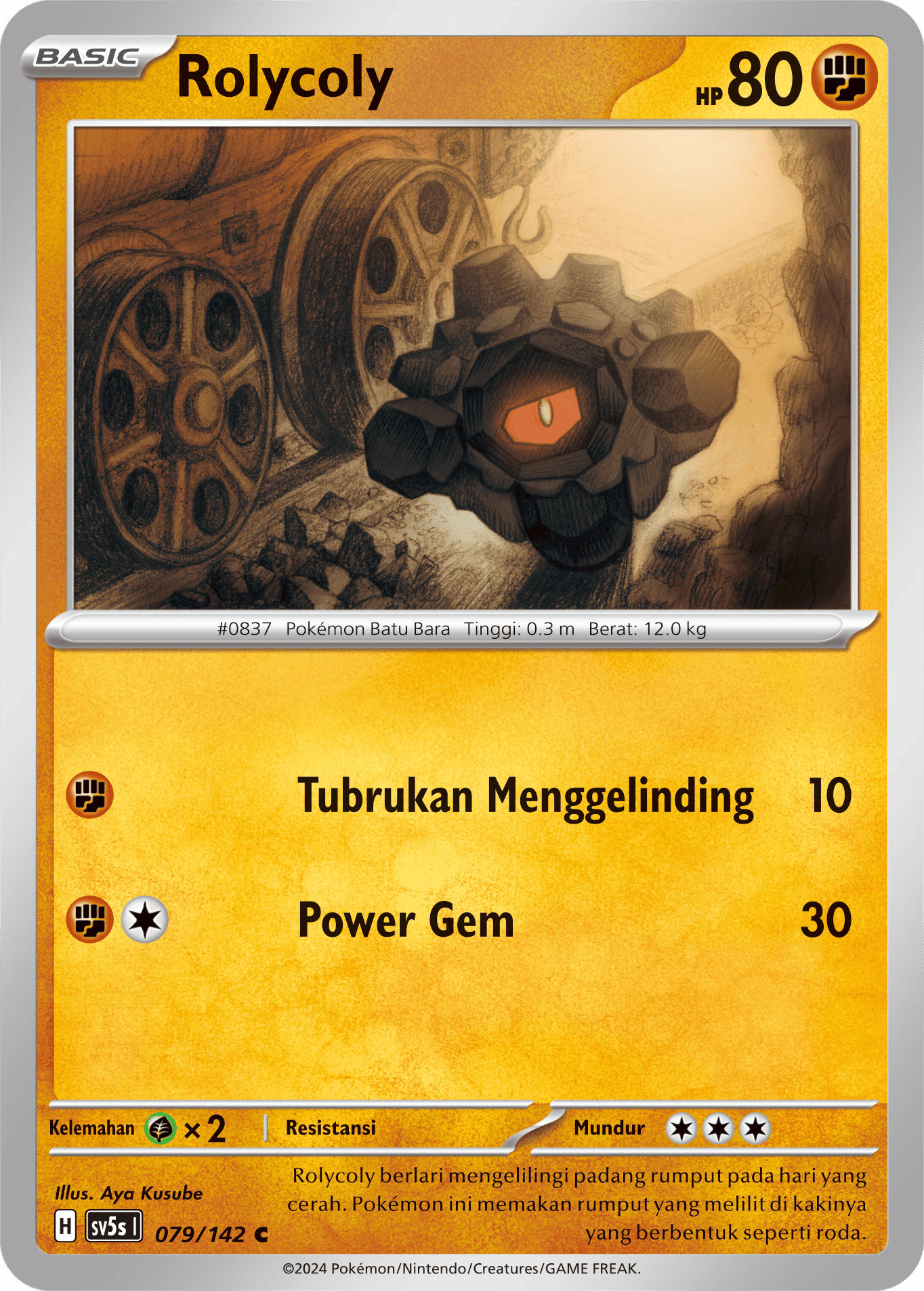 Rolycoly 079 — Paradoks Andalan (Indonesian Pokémon TCG card)