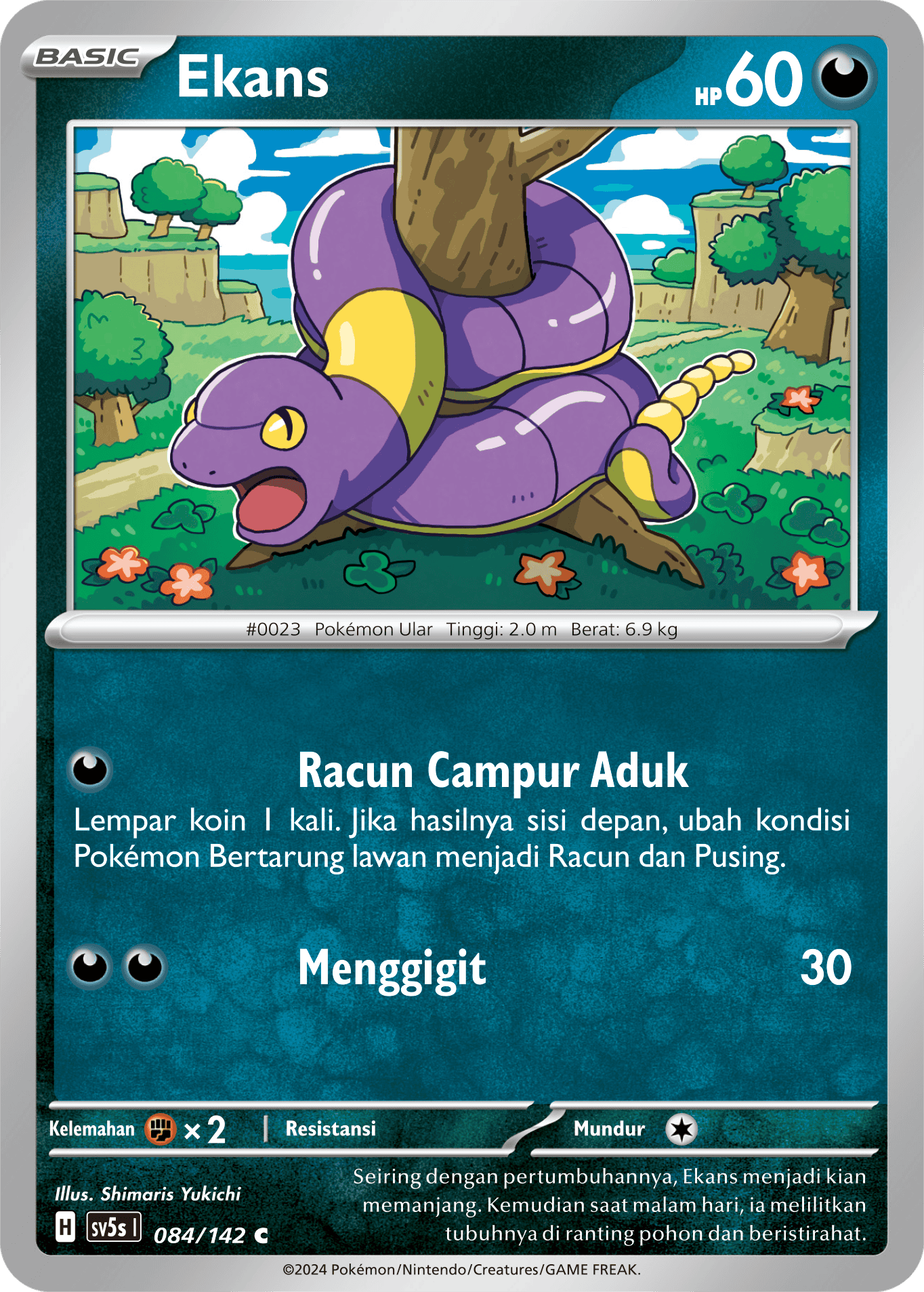 Ekans 084 — Paradoks Andalan (Indonesian Pokémon TCG card)