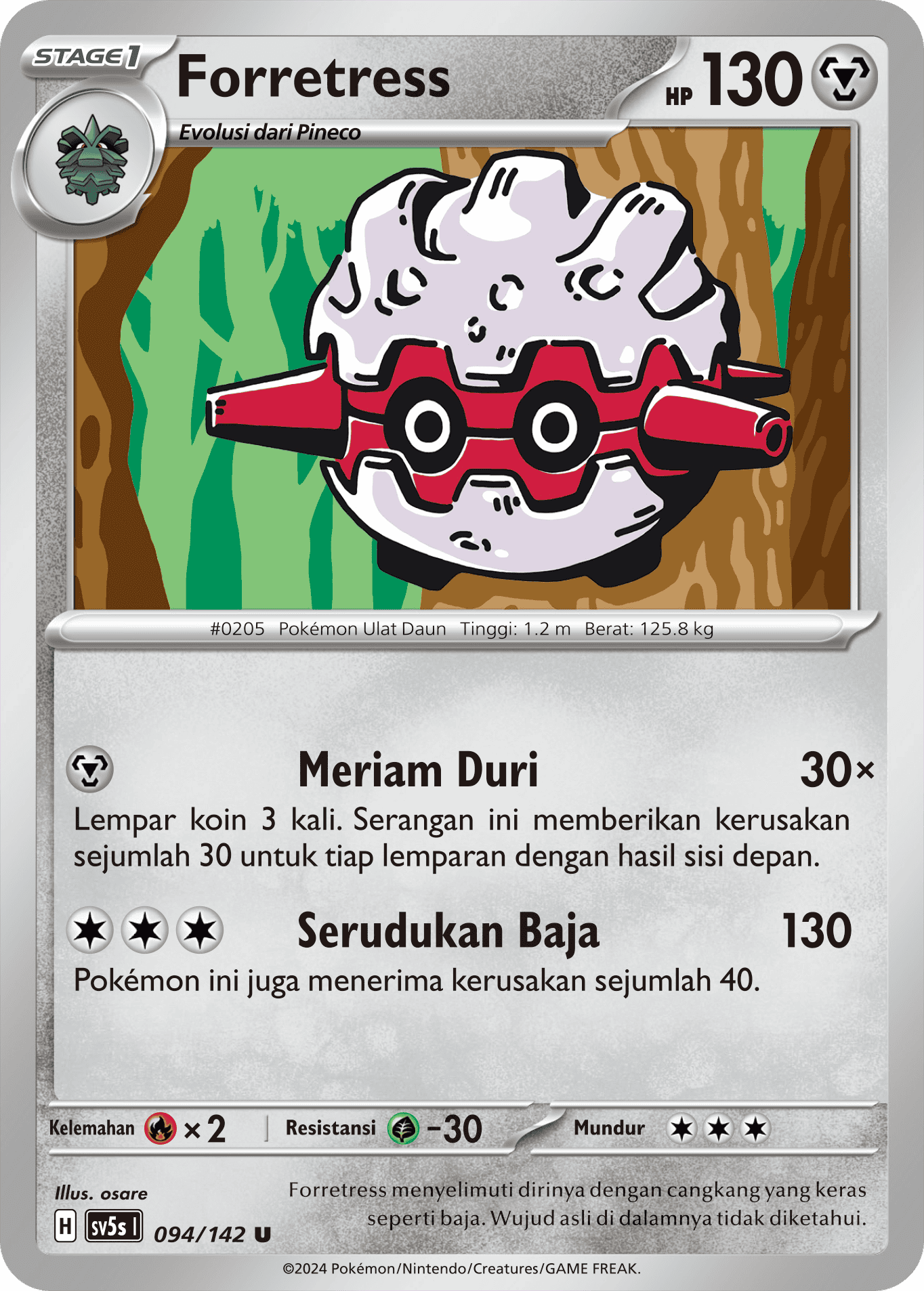 Forretress 094 — Paradoks Andalan (Indonesian Pokémon TCG card)