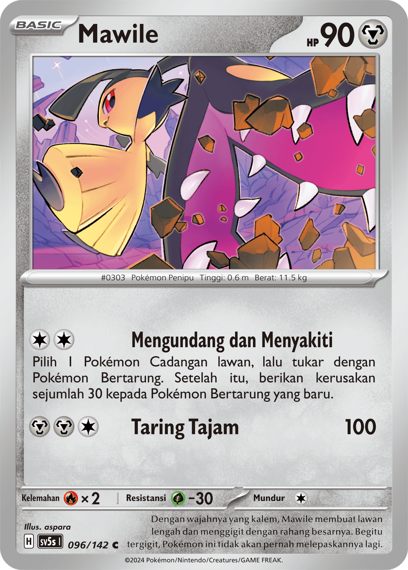 Mawile 096 — Paradoks Andalan (Indonesian Pokémon TCG card)