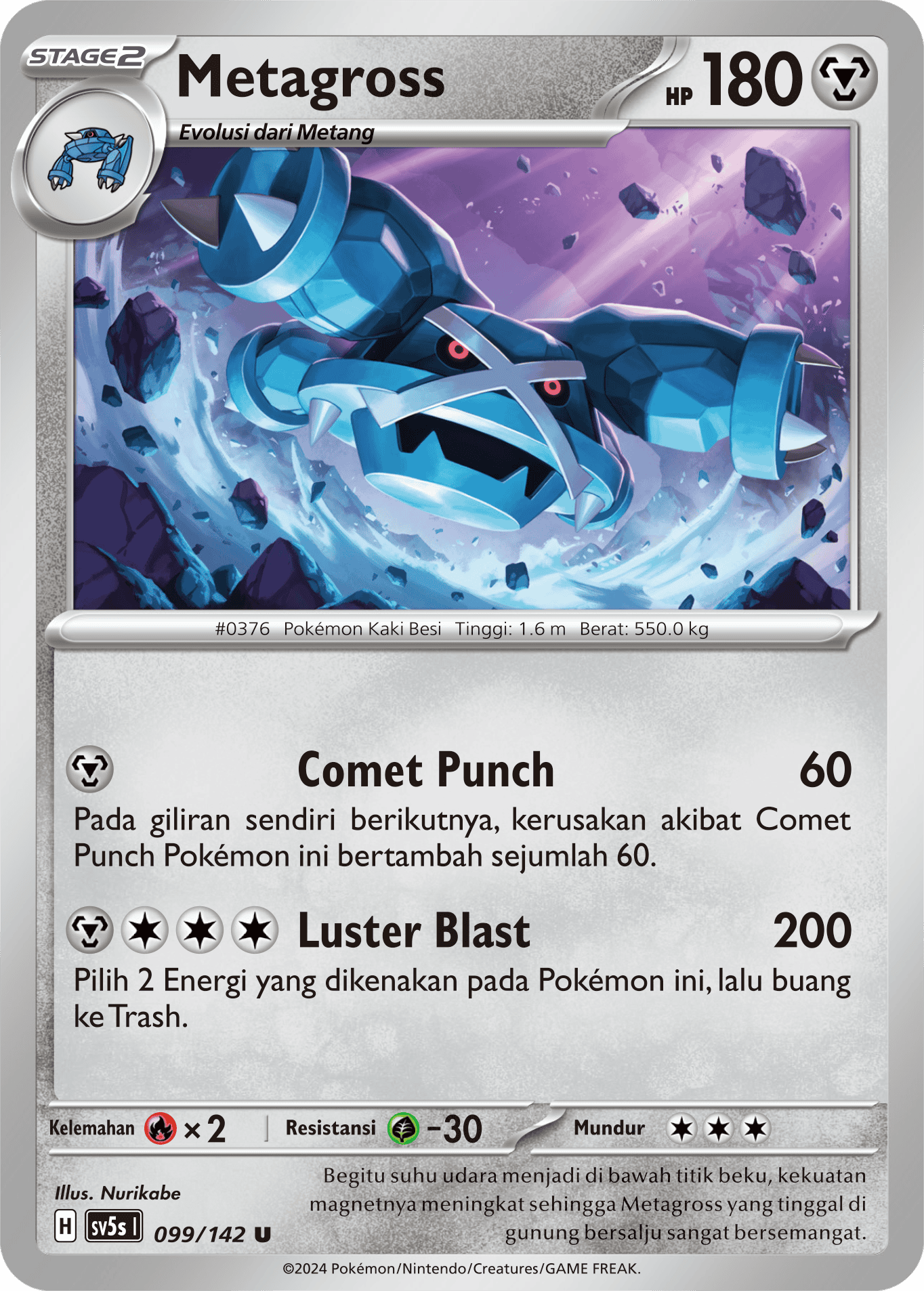 Metagross 099 — Paradoks Andalan (Indonesian Pokémon TCG card)