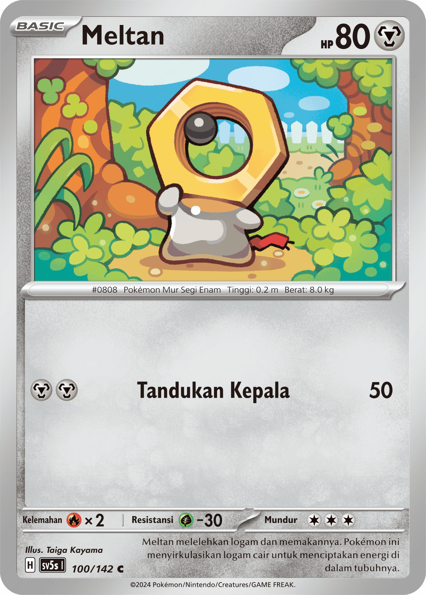 Meltan 100 — Paradoks Andalan (Indonesian Pokémon TCG card)