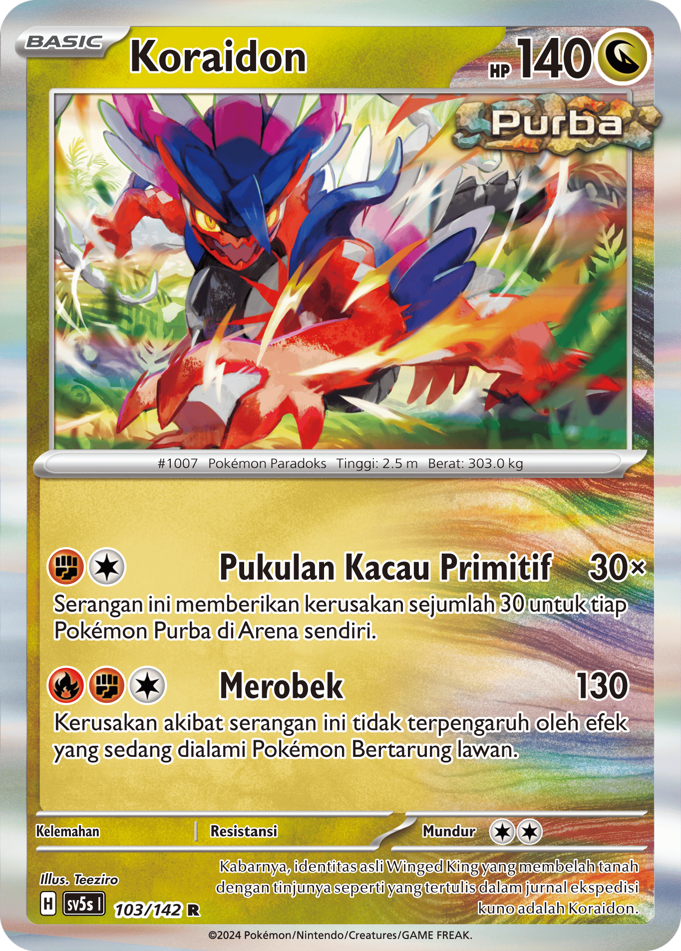 Koraidon 103 — Paradoks Andalan (Indonesian Pokémon TCG card)