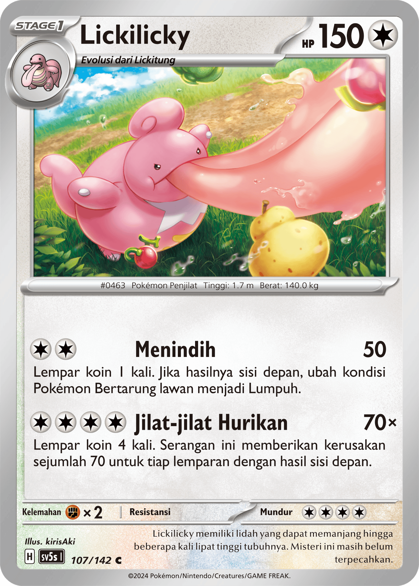 Lickilicky 107 — Paradoks Andalan (Indonesian Pokémon TCG card)