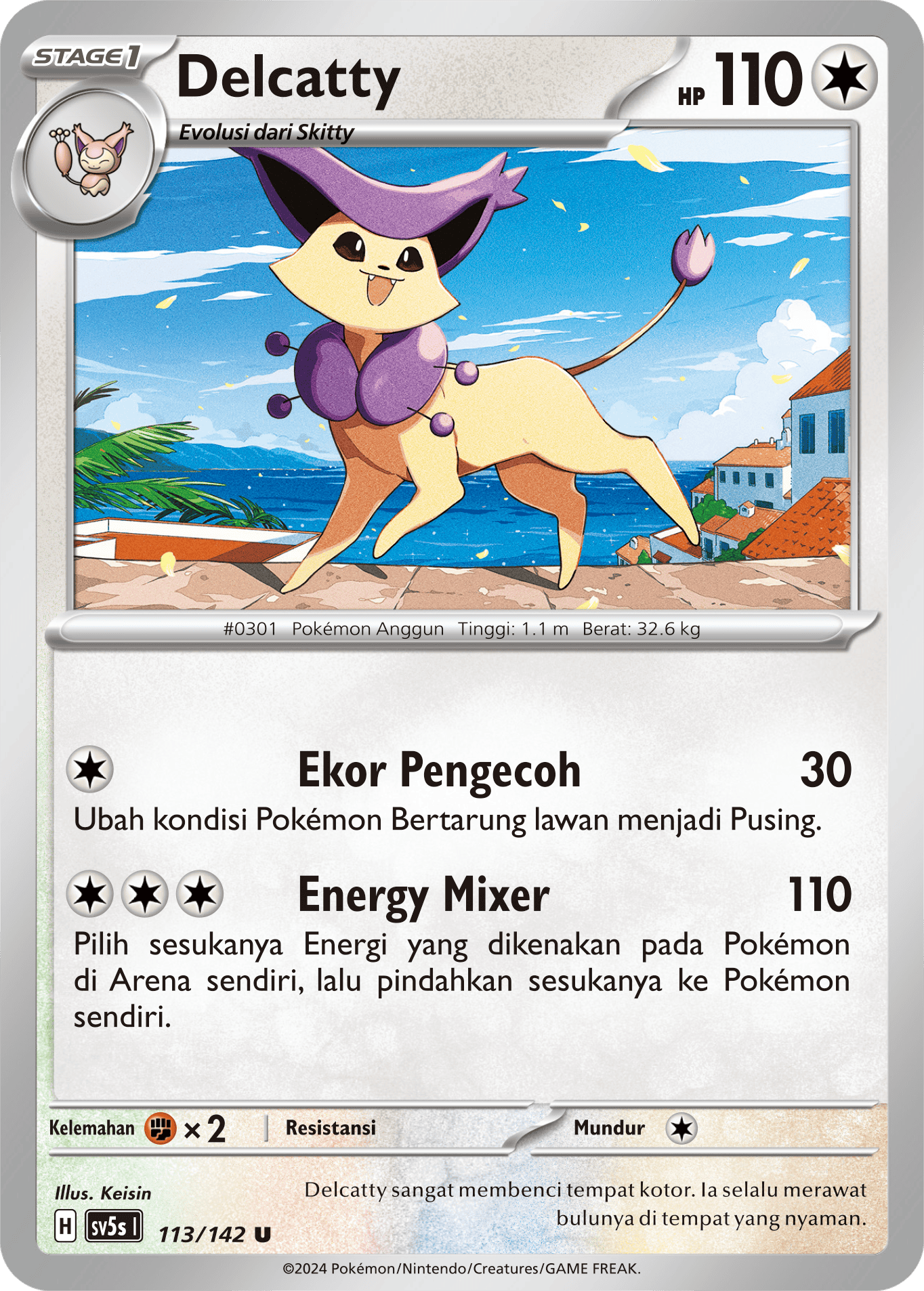 Delcatty 113 — Paradoks Andalan (Indonesian Pokémon TCG card)