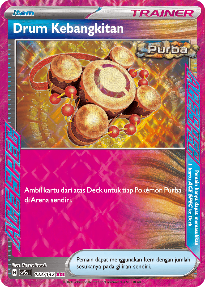 Drum Kebangkitan 122 — Paradoks Andalan (Indonesian Pokémon TCG card)