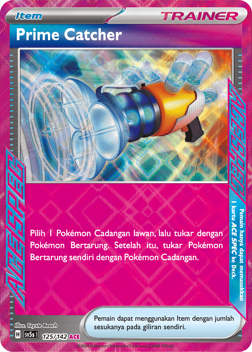 Prime Catcher 125 — Paradoks Andalan (Indonesian Pokémon TCG card)