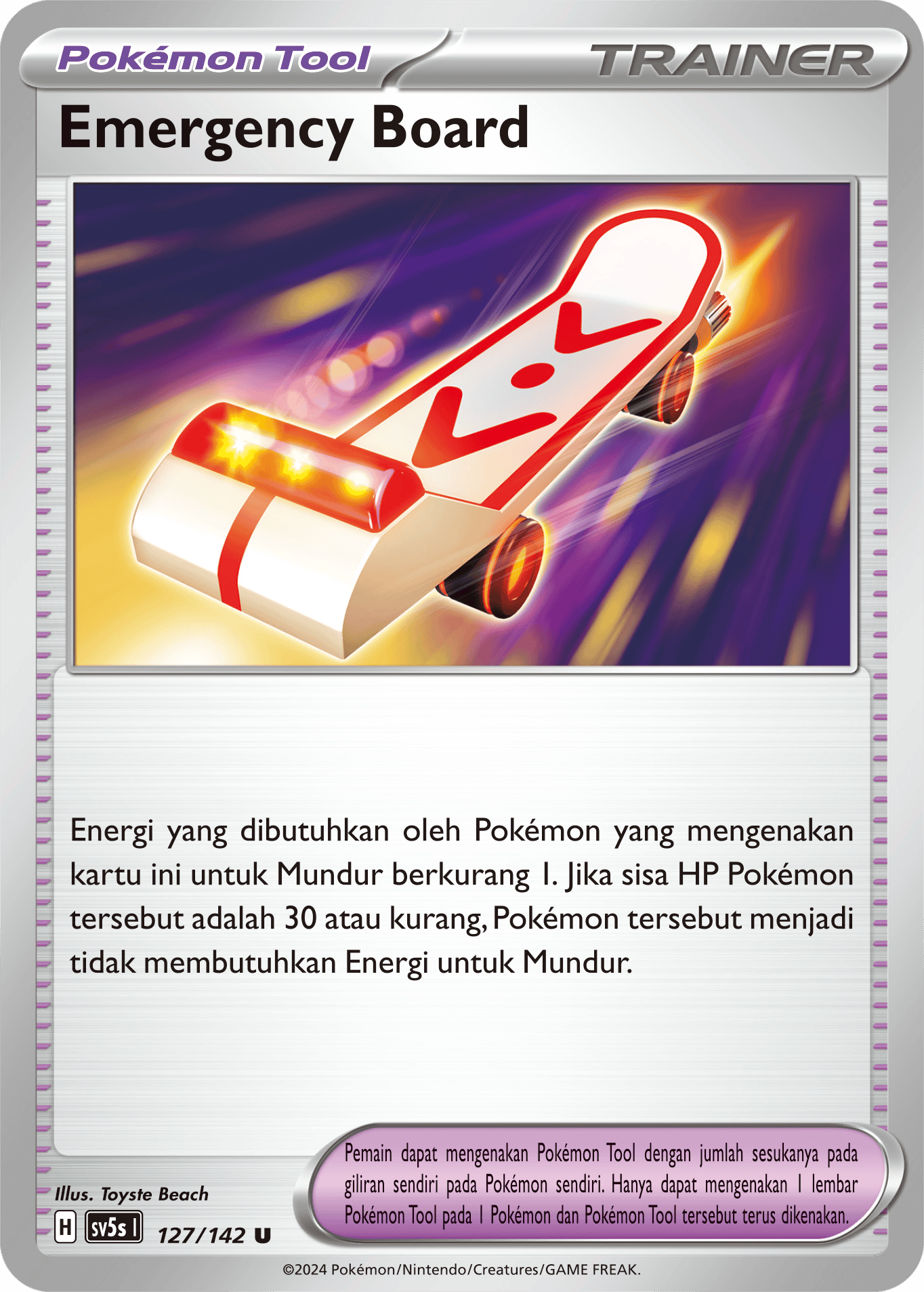 Emergency Board 127 — Paradoks Andalan (Indonesian Pokémon TCG card)
