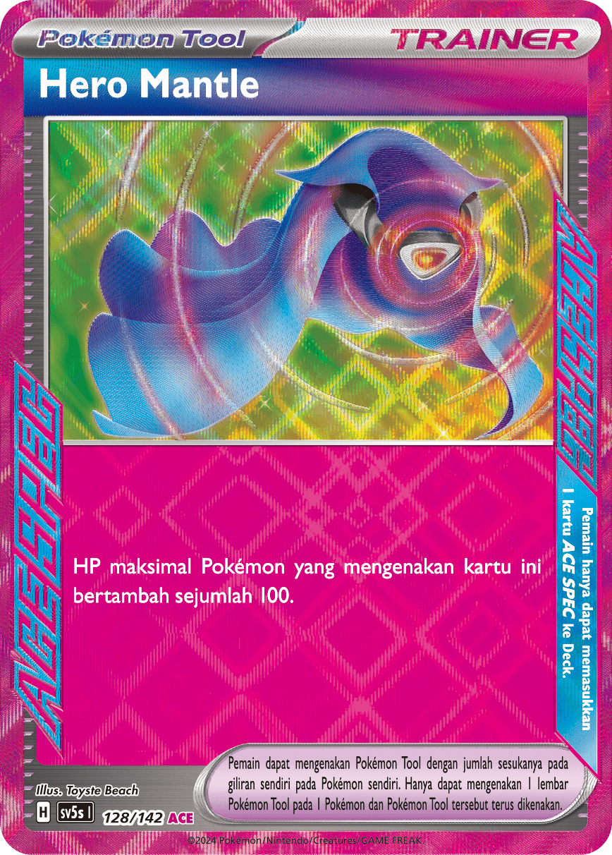 Hero Mantle 128 — Paradoks Andalan (Indonesian Pokémon TCG card)