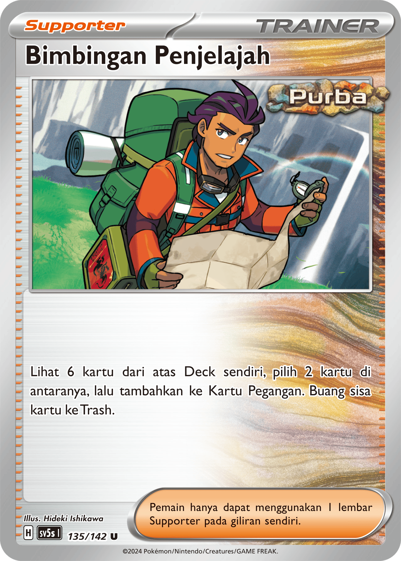 Bimbingan Penjelajah 135 — Paradoks Andalan (Indonesian Pokémon TCG card)