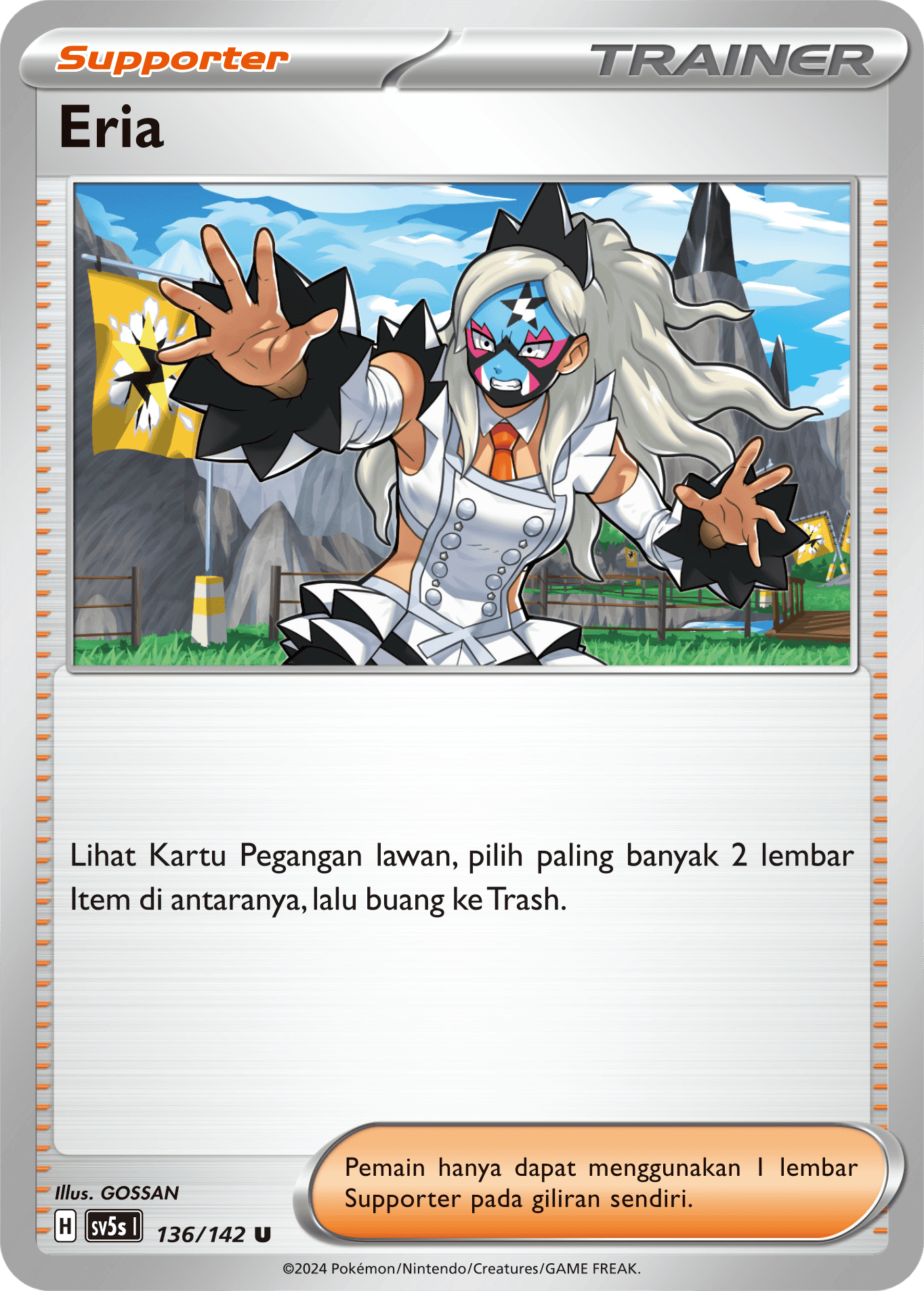 Eria 136 — Paradoks Andalan (Indonesian Pokémon TCG card)