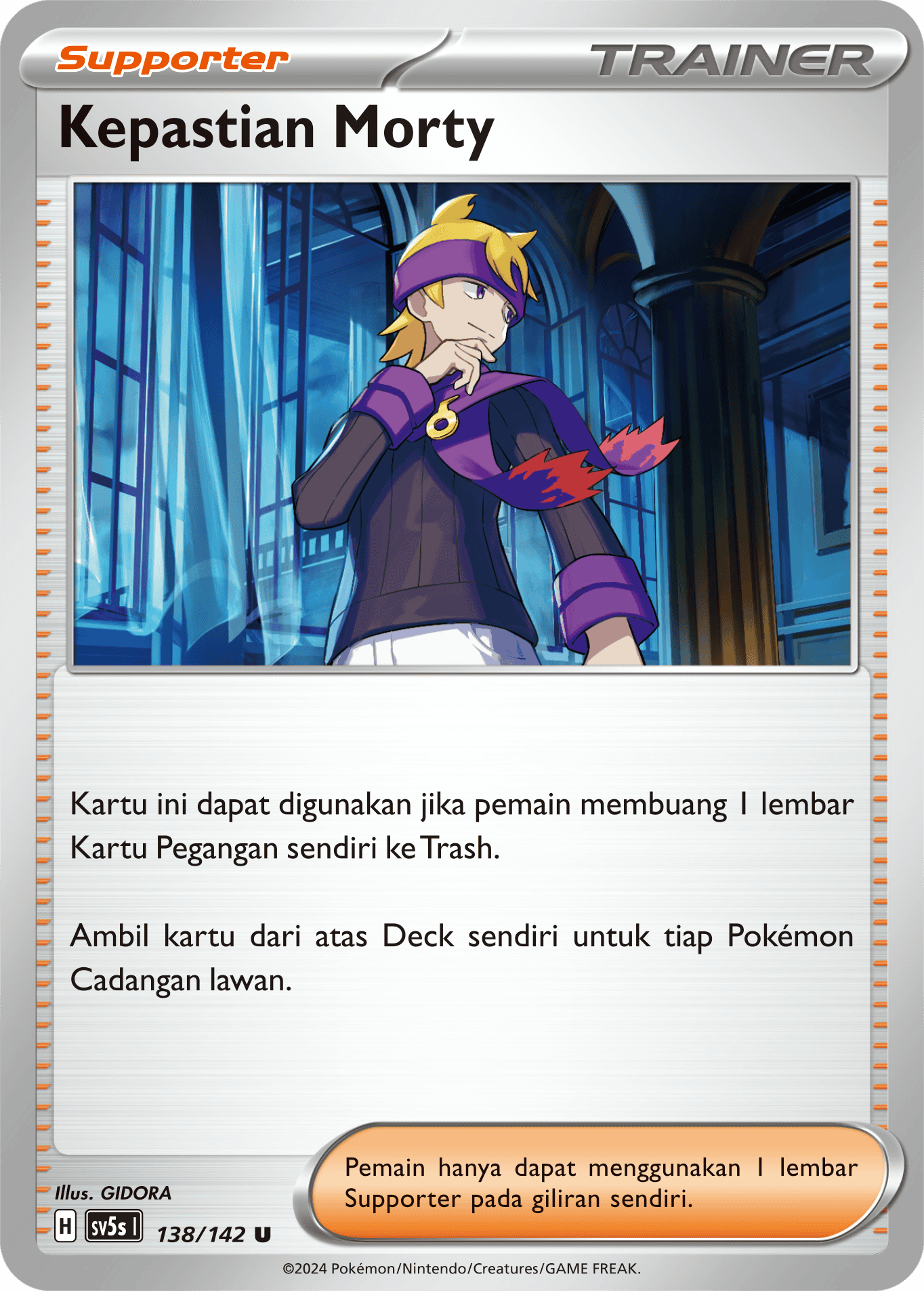 Kepastian Morty 138 — Paradoks Andalan (Indonesian Pokémon TCG card)