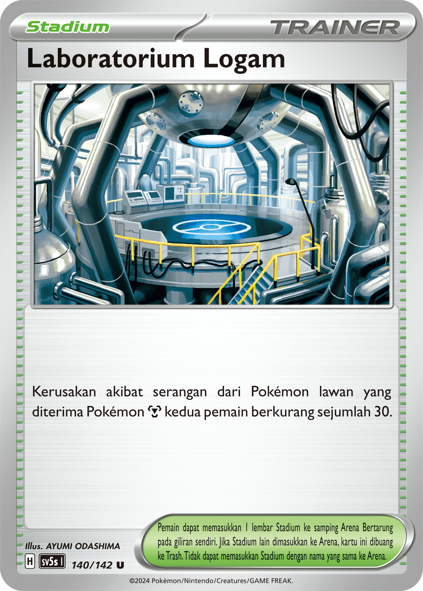 Laboratorium Logam 140 — Paradoks Andalan (Indonesian Pokémon TCG card)