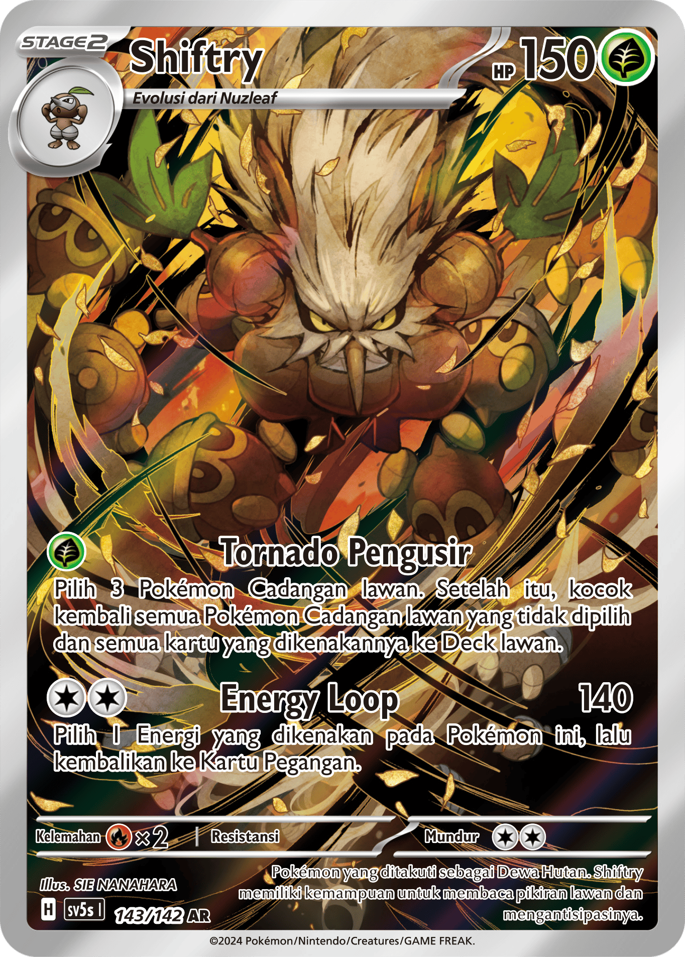 Shiftry 143 — Paradoks Andalan (Indonesian Pokémon TCG card)