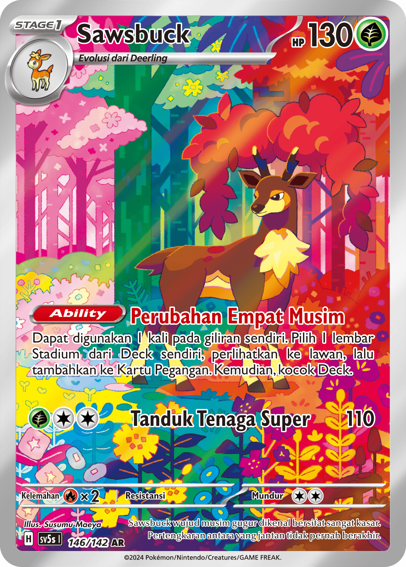 Sawsbuck 146 — Paradoks Andalan (Indonesian Pokémon TCG card)