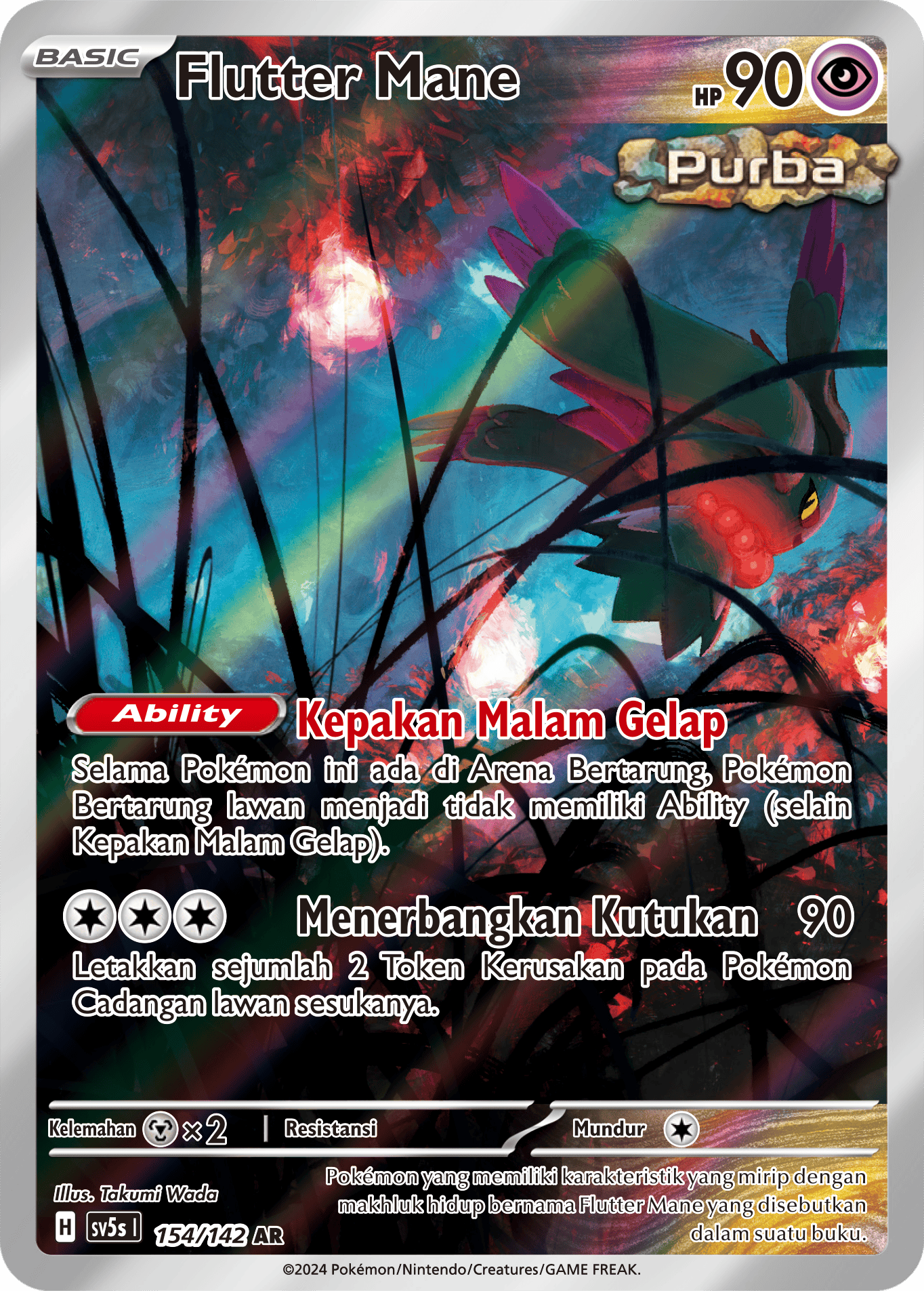 Flutter Mane 154 — Paradoks Andalan (Indonesian Pokémon TCG card)