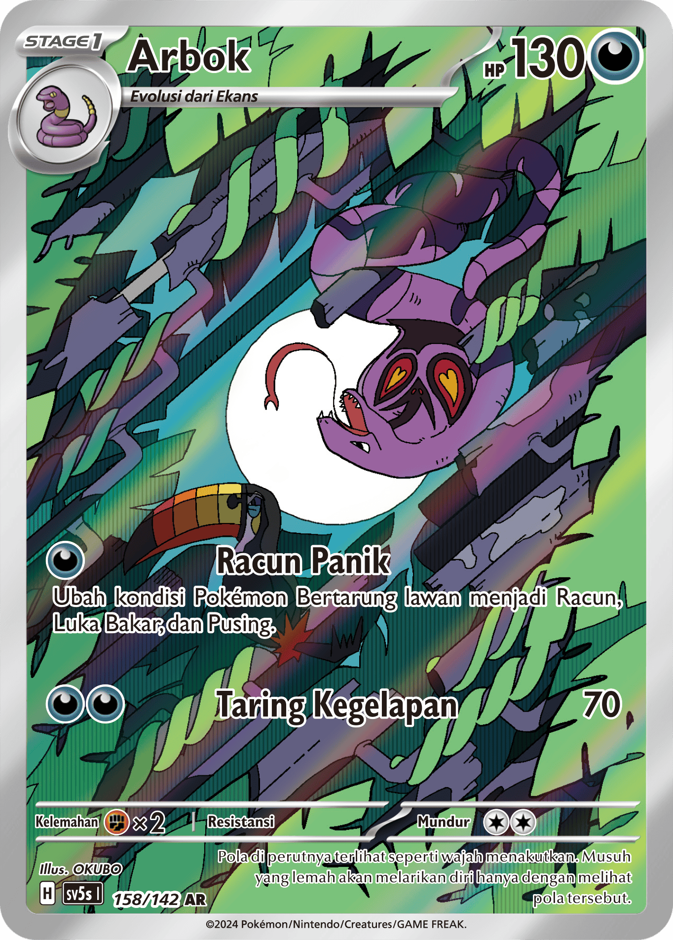 Arbok 158 — Paradoks Andalan (Indonesian Pokémon TCG card)