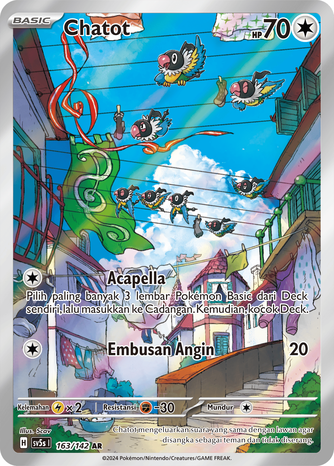 Chatot 163 — Paradoks Andalan (Indonesian Pokémon TCG card)