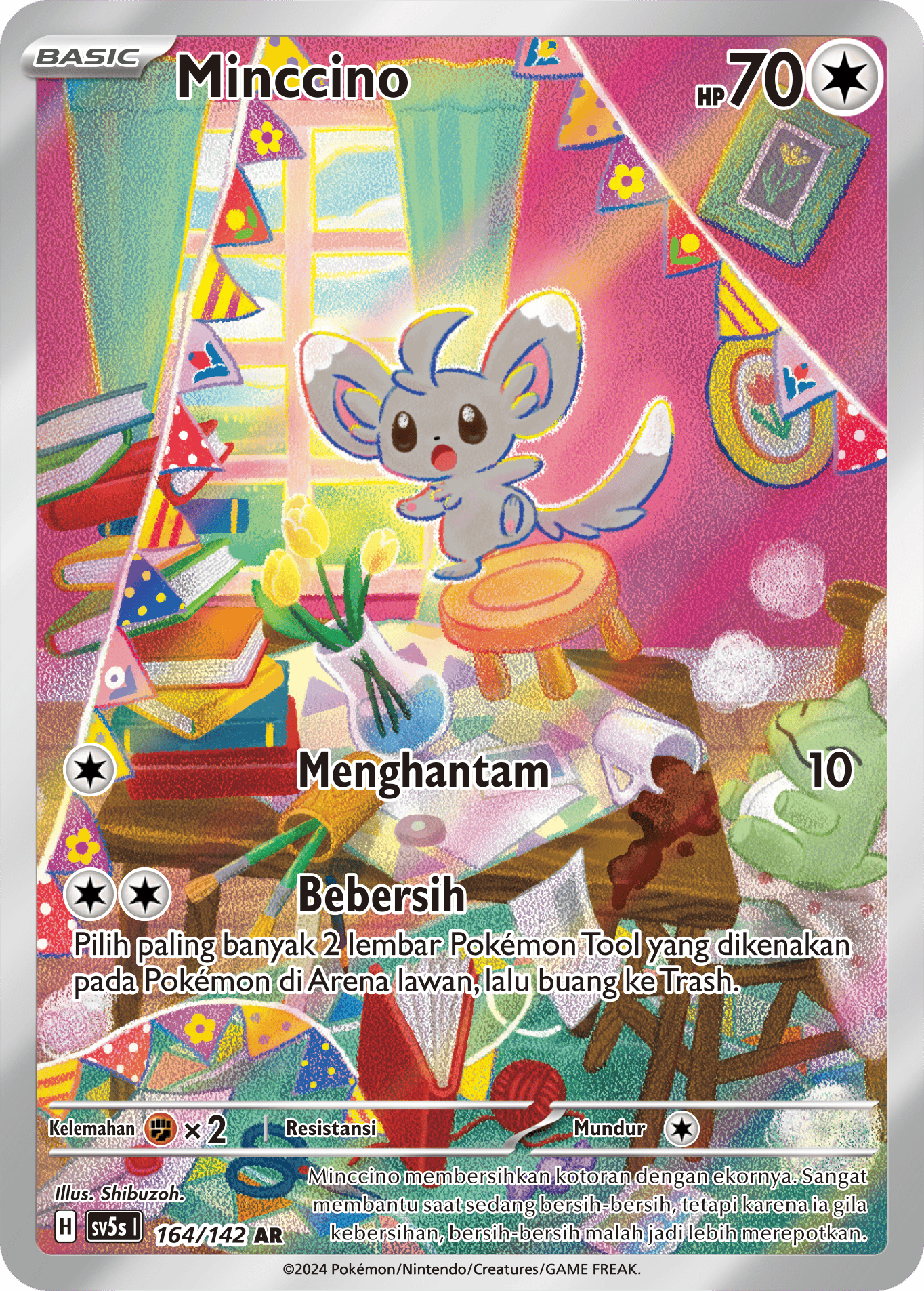 Minccino 164 — Paradoks Andalan (Indonesian Pokémon TCG card)