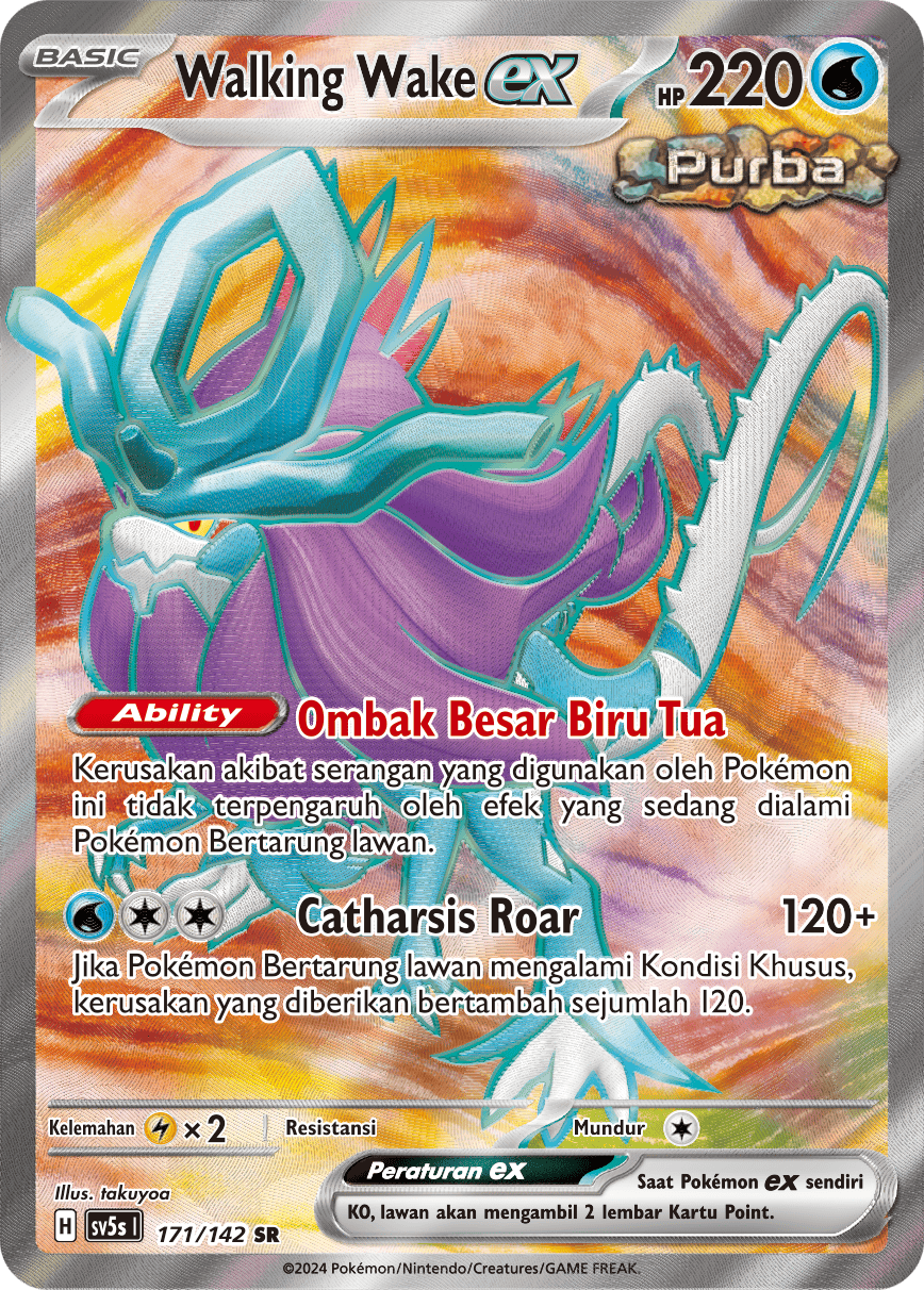 Walking Wake ex 171 — Paradoks Andalan (Indonesian Pokémon TCG card)
