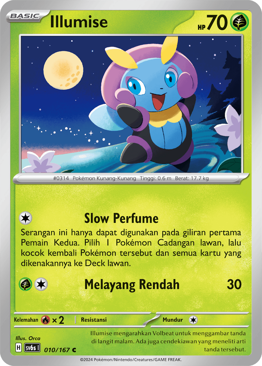 Illumise 010 — Topeng Transfigurasi (Indonesian Pokémon TCG card)