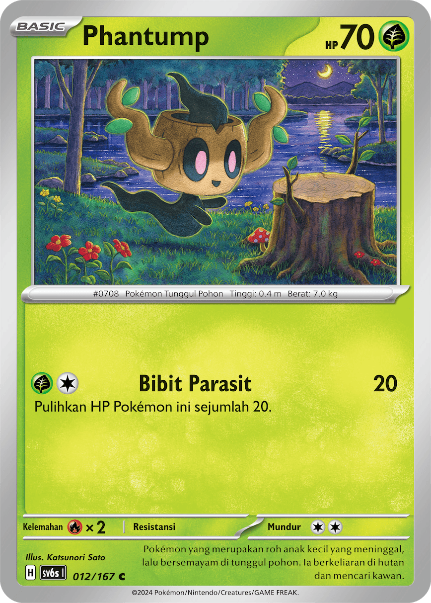 Phantump 012 — Topeng Transfigurasi (Indonesian Pokémon TCG card)