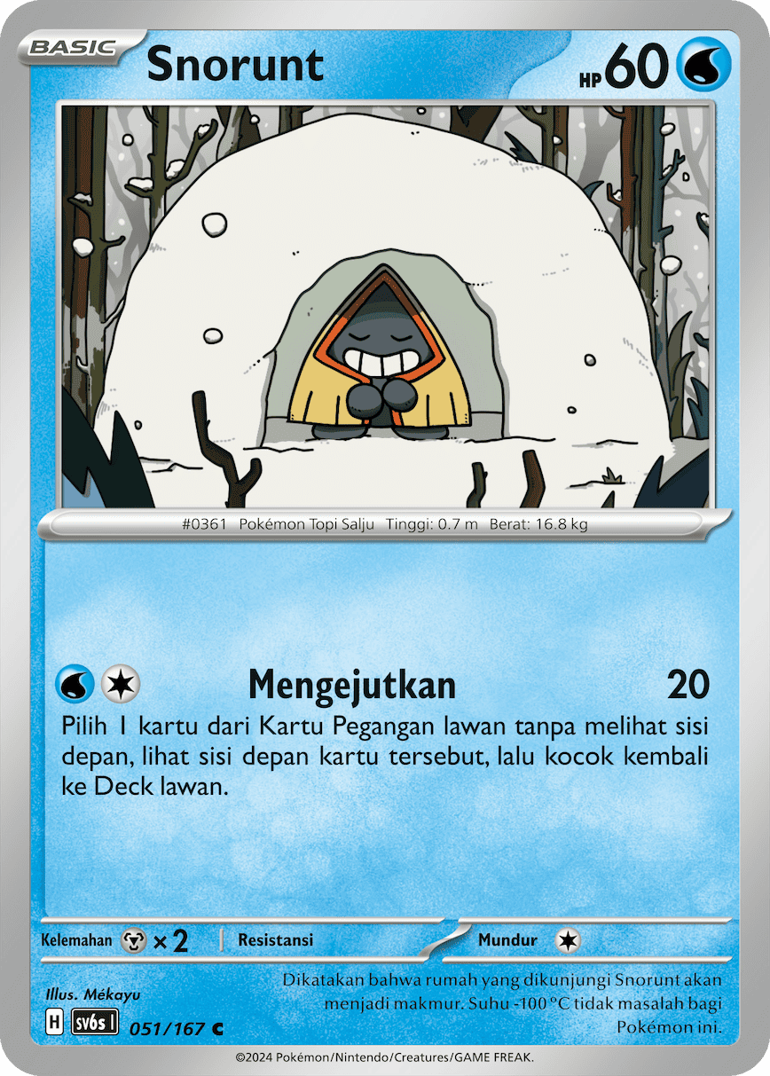 Snorunt 051 — Topeng Transfigurasi (Indonesian Pokémon TCG card)