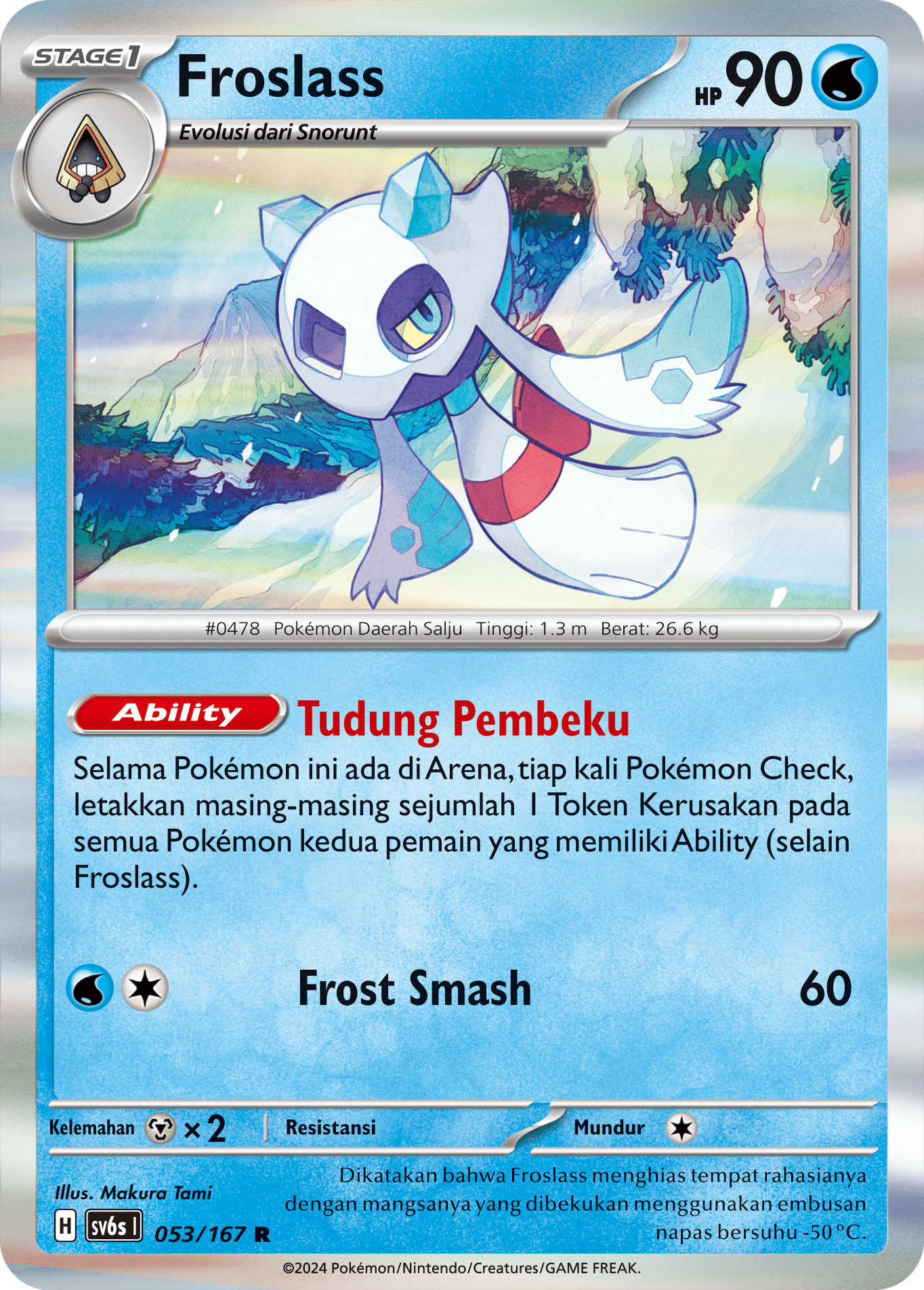 Froslass 053 — Topeng Transfigurasi (Indonesian Pokémon TCG card)