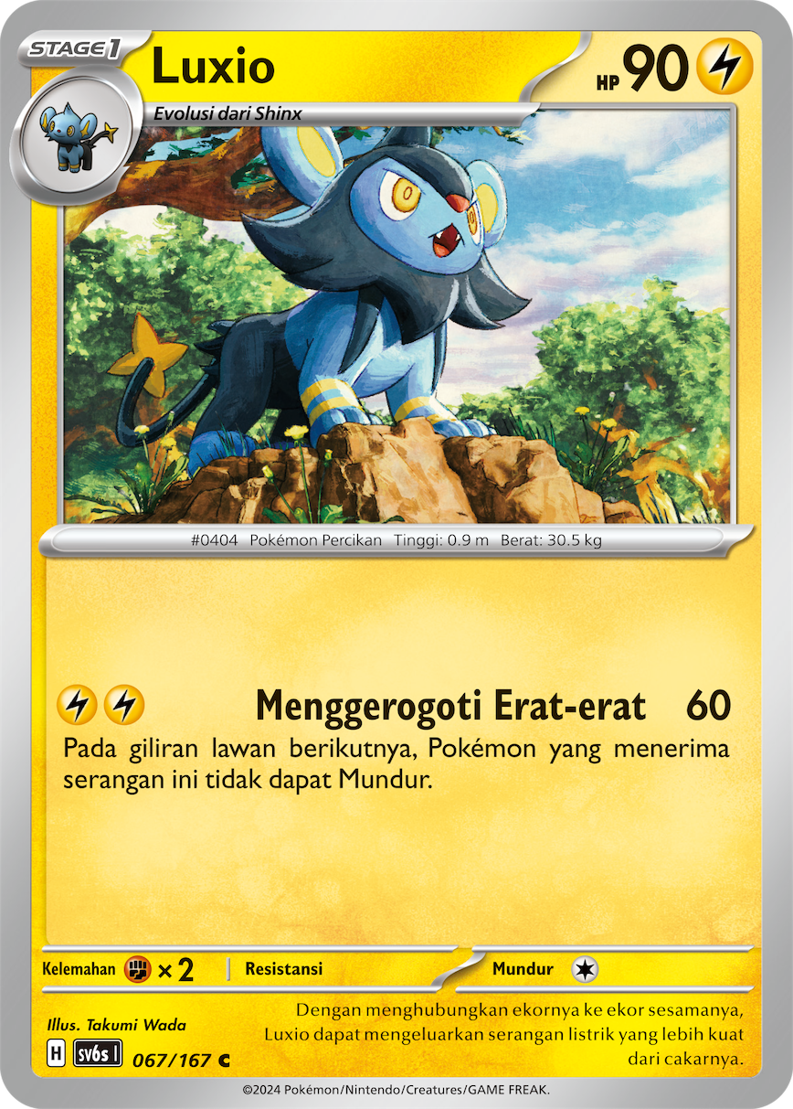 Luxio 067 — Topeng Transfigurasi (Indonesian Pokémon TCG card)