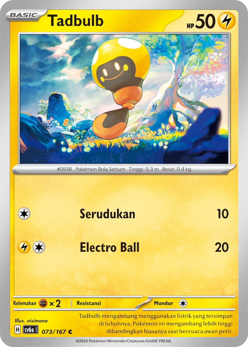 Tadbulb 073 — Topeng Transfigurasi (Indonesian Pokémon TCG card)