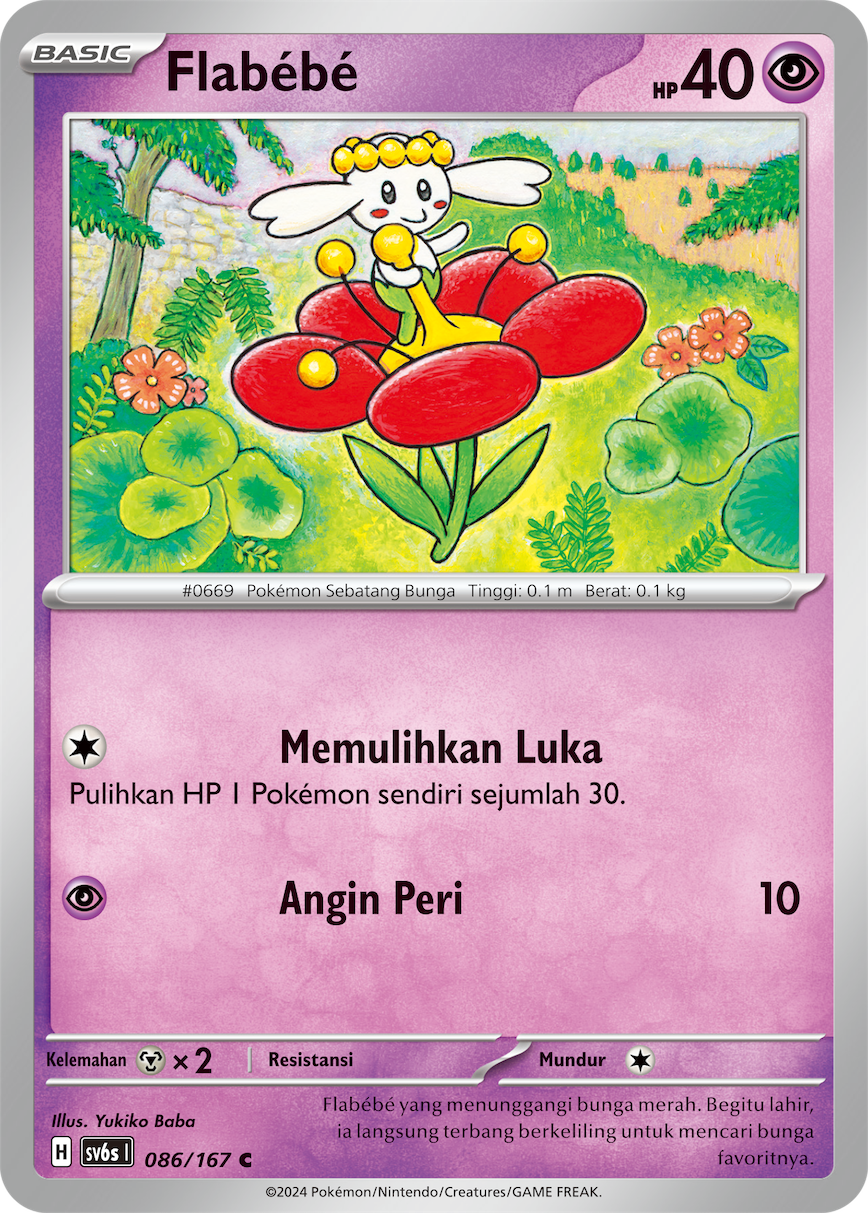 Flabébé 086 — Topeng Transfigurasi (Indonesian Pokémon TCG card)
