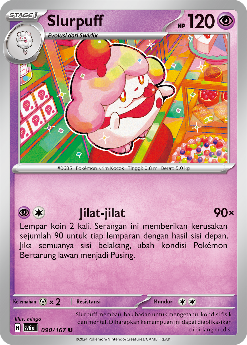 Slurpuff 090 — Topeng Transfigurasi (Indonesian Pokémon TCG card)