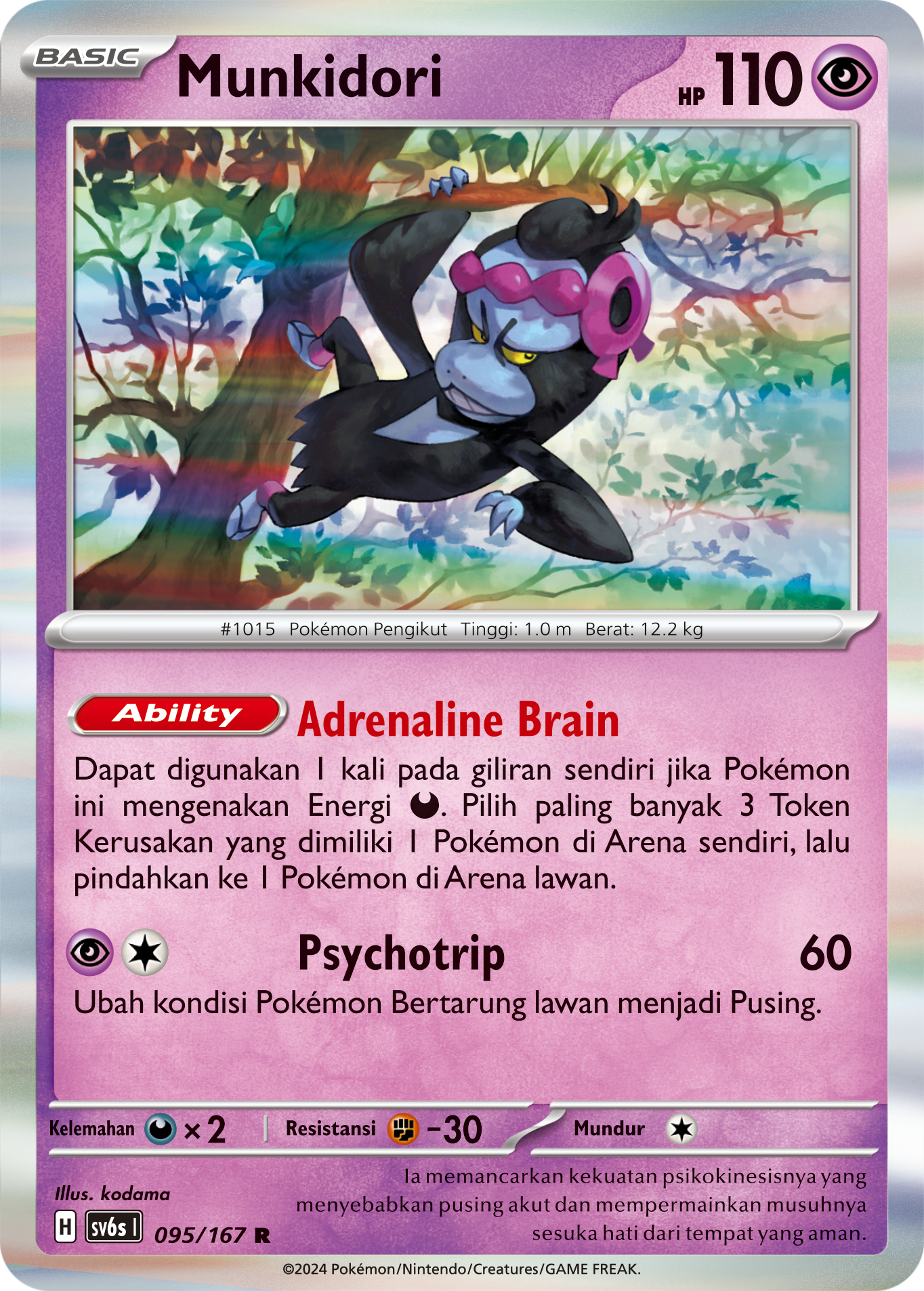 Munkidori 095 — Topeng Transfigurasi (Indonesian Pokémon TCG card)