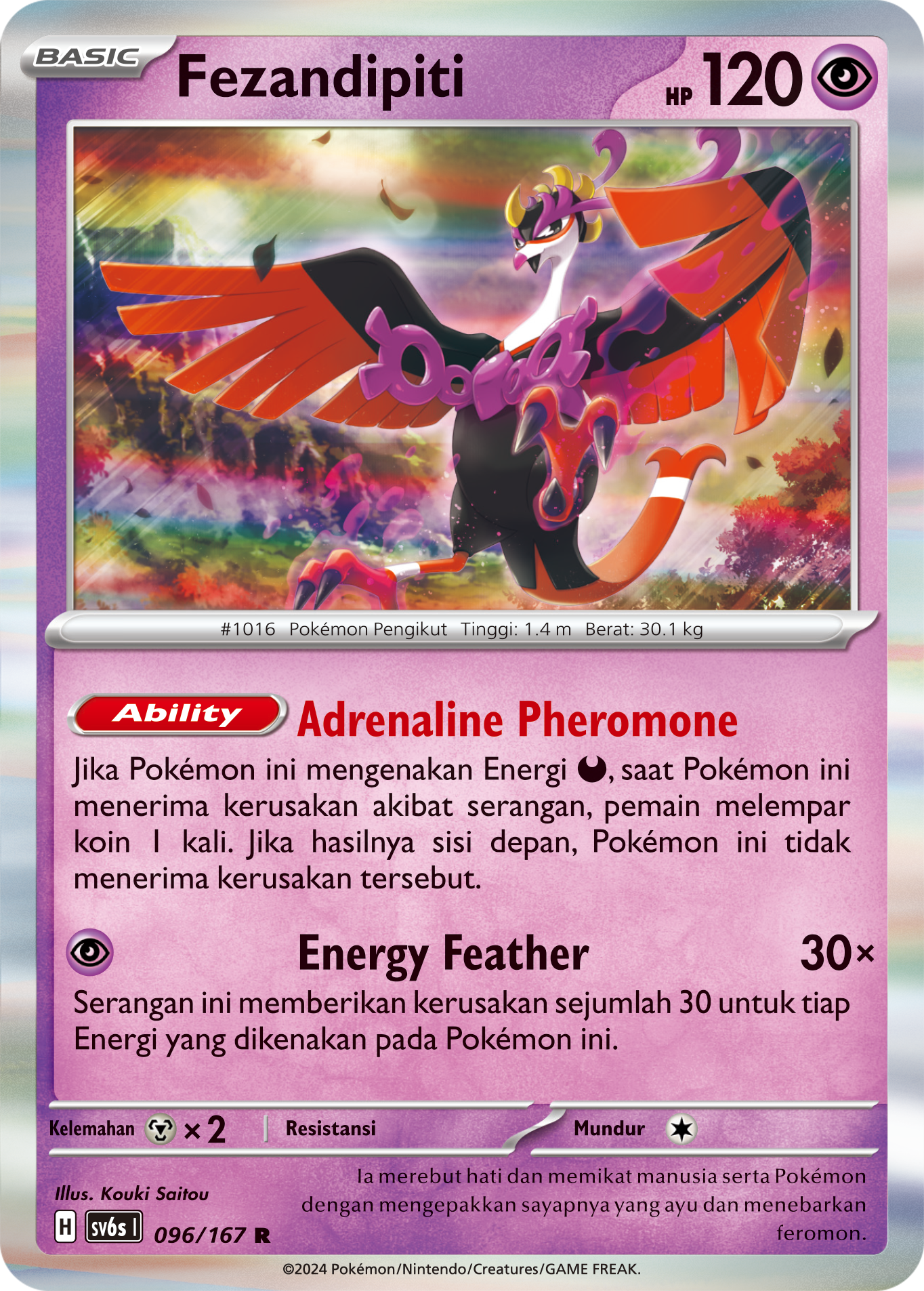 Fezandipiti 096 — Topeng Transfigurasi (Indonesian Pokémon TCG card)