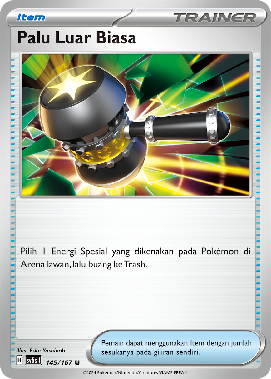 Palu Luar Biasa 145 — Topeng Transfigurasi (Indonesian Pokémon TCG card)