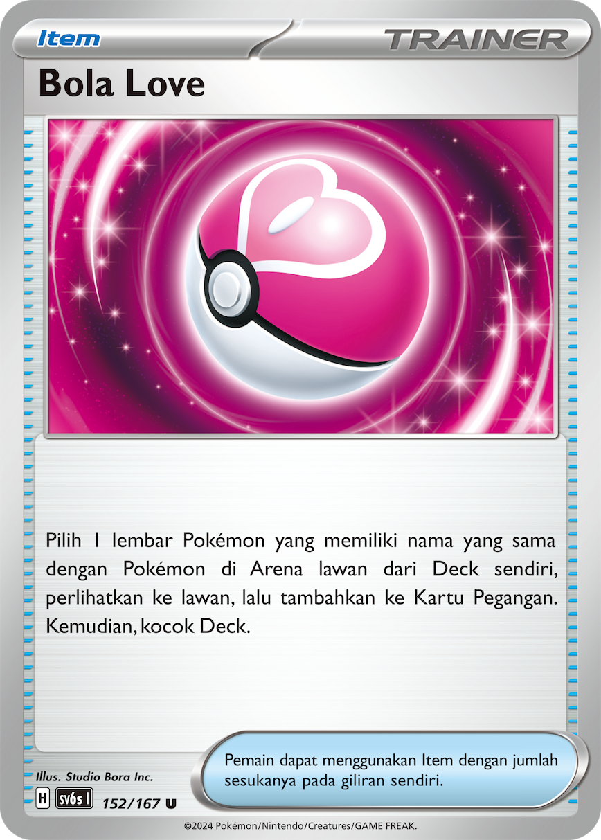 Bola Love 152 — Topeng Transfigurasi (Indonesian Pokémon TCG card)