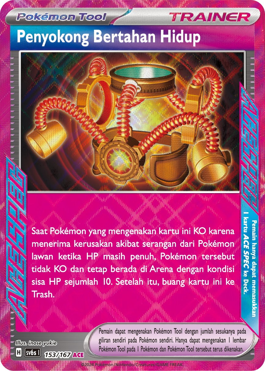 Penyokong Bertahan Hidup 153 — Topeng Transfigurasi (Indonesian Pokémon TCG card)