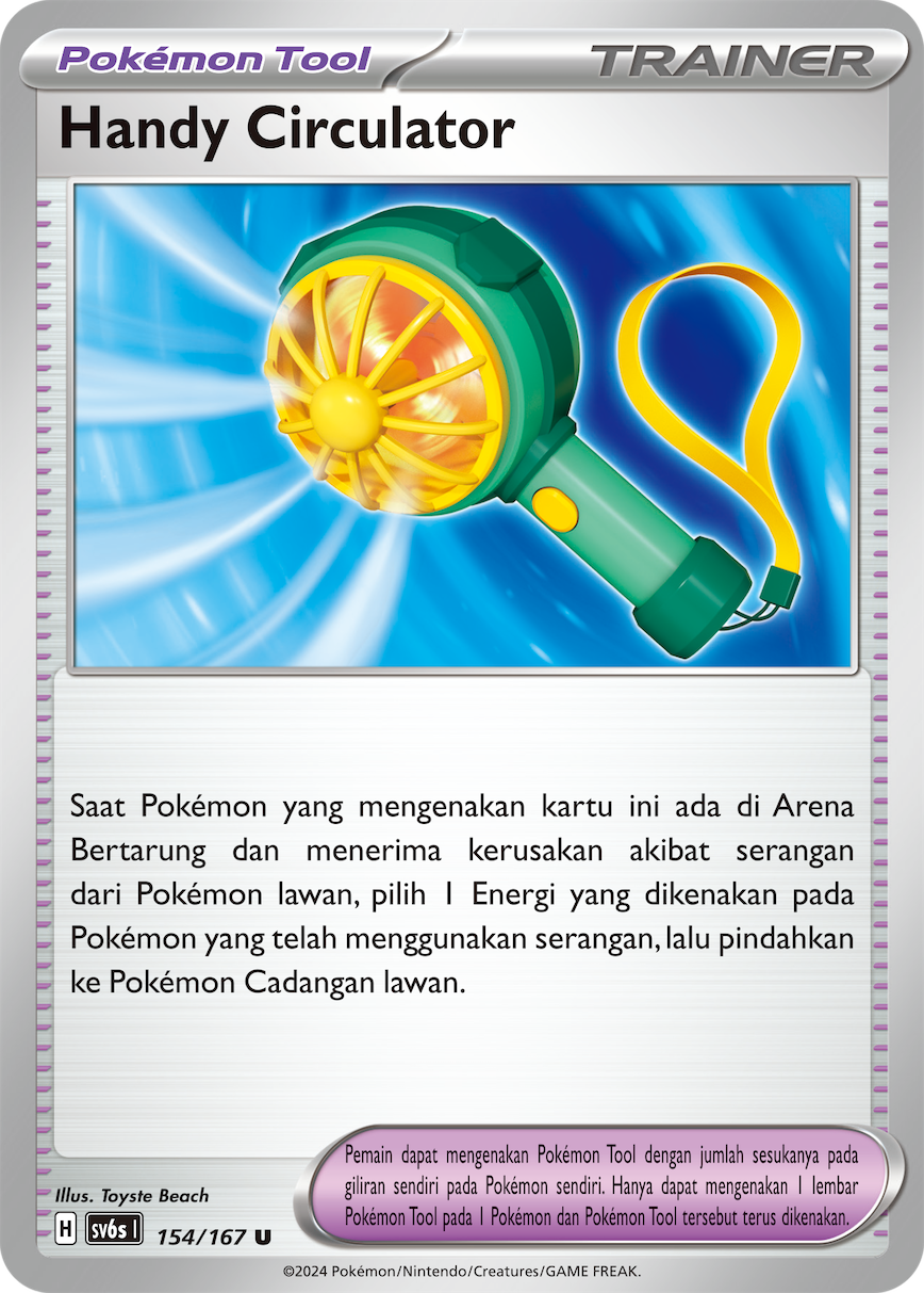 Handy Circulator 154 — Topeng Transfigurasi (Indonesian Pokémon TCG card)