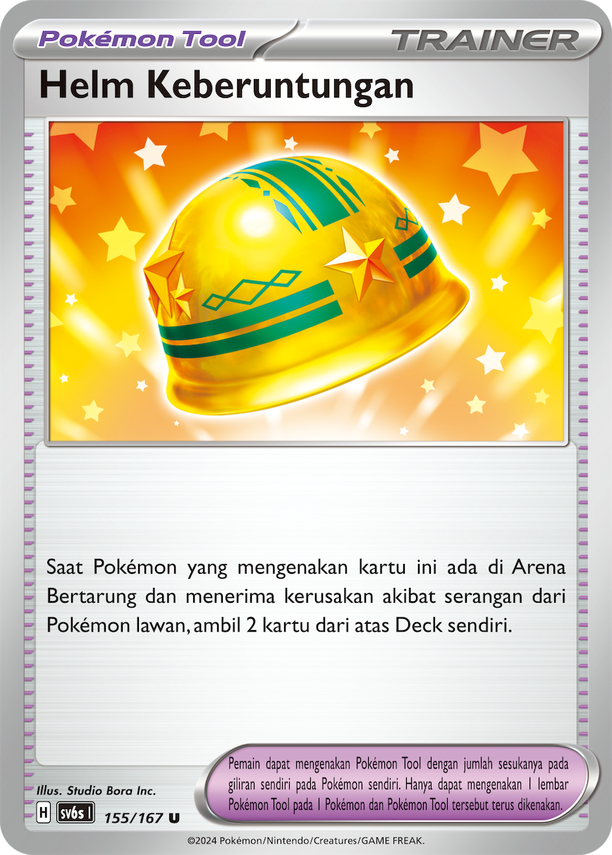 Helm Keberuntungan 155 — Topeng Transfigurasi (Indonesian Pokémon TCG card)