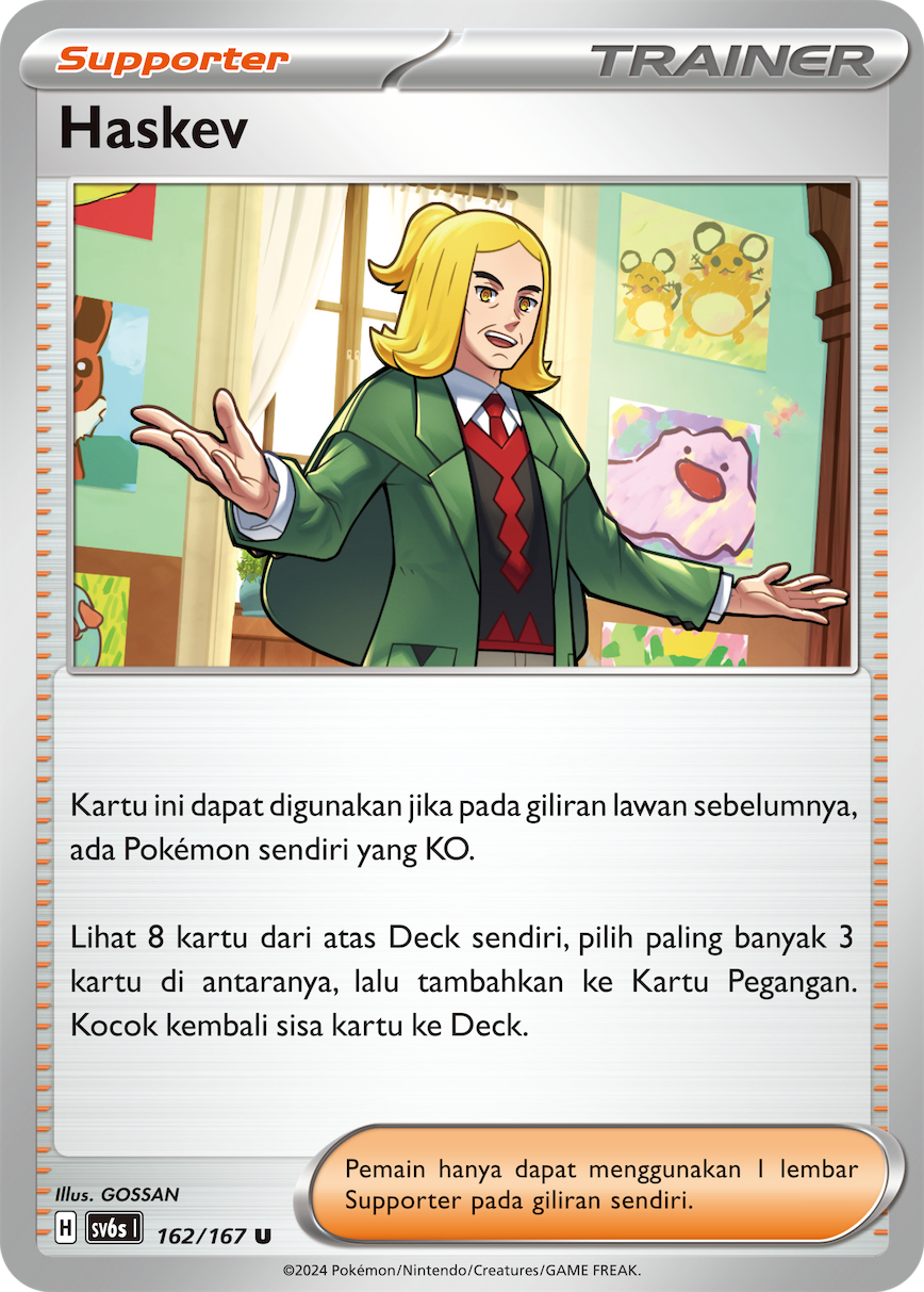 Haskev 162 — Topeng Transfigurasi (Indonesian Pokémon TCG card)
